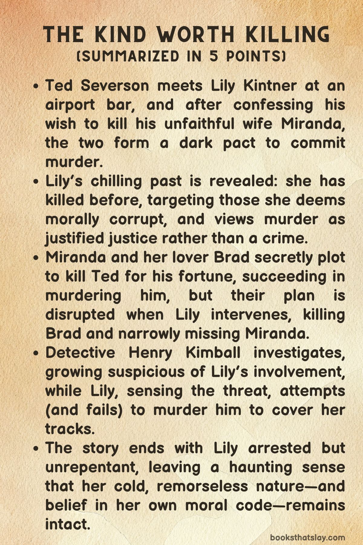 The Kind Worth Killing by Peter Swanson Summary