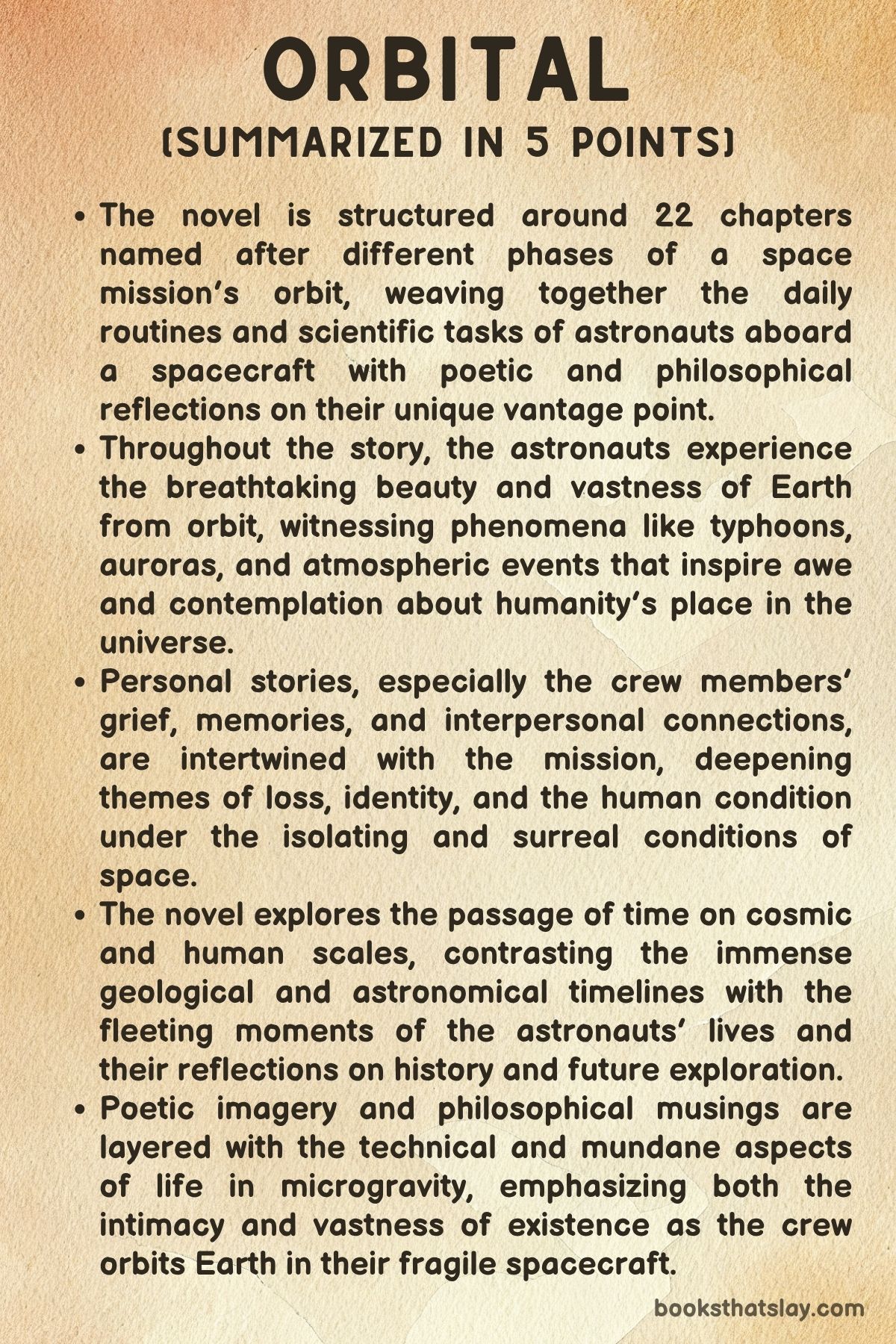 Orbital by Samantha Harvey Summary