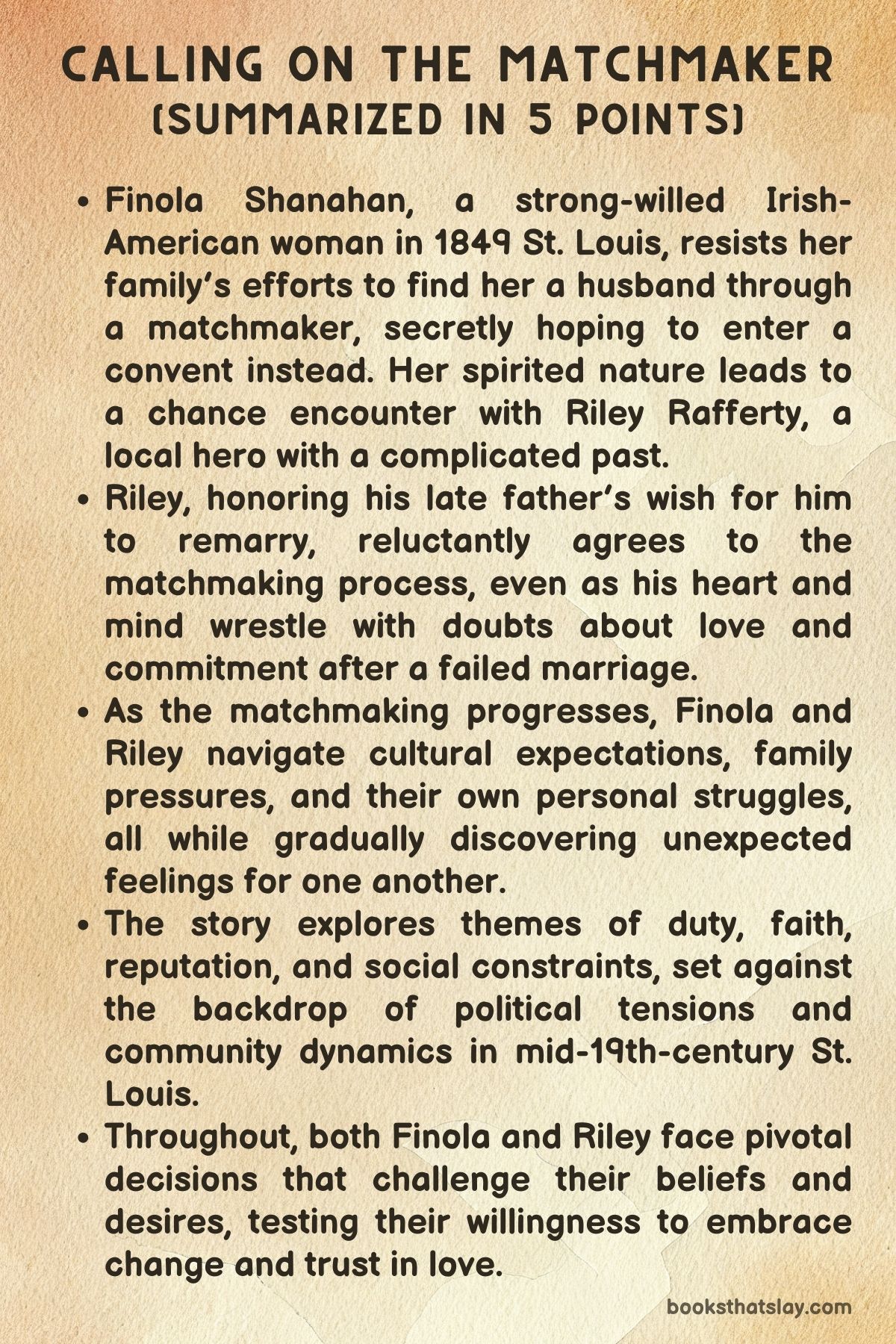 Calling on the Matchmaker by Jody Hedlund Summary