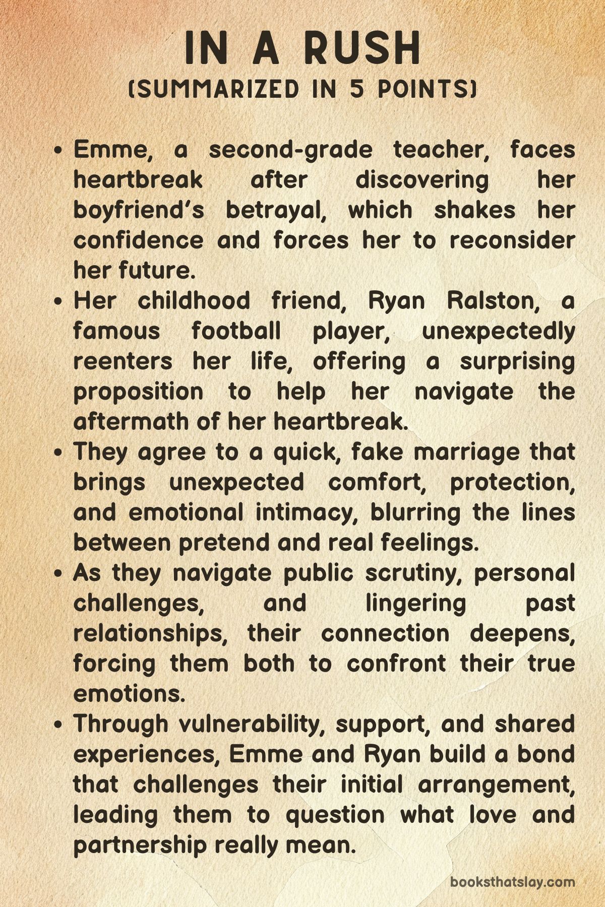 In a Rush by Kate Canterbary Summary