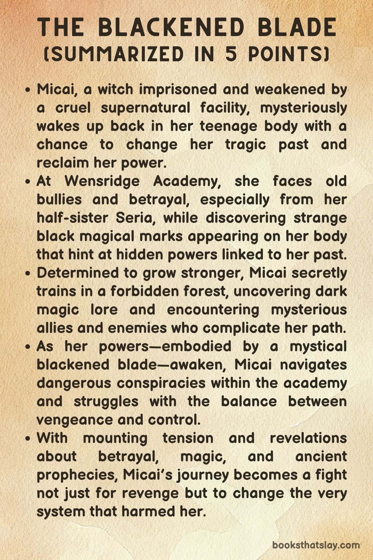 The Blackened Blade by Isla Davon Summary