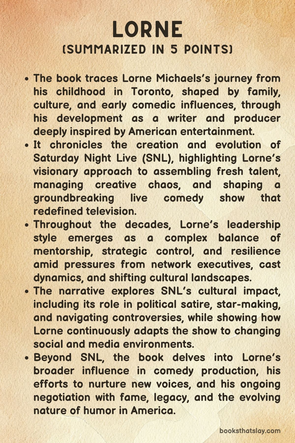 Lorne by Susan Morrison Summary