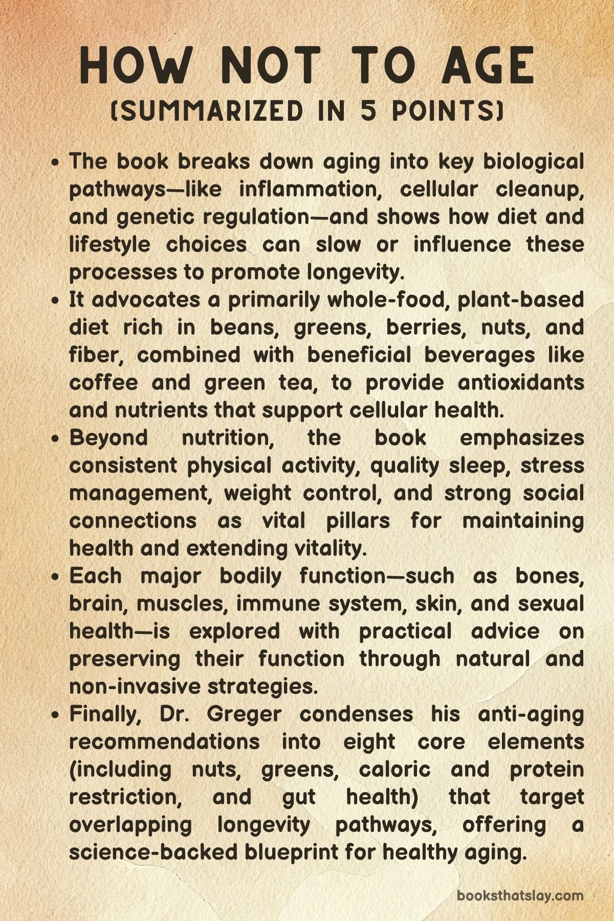 How Not to Age by Dr. Michael Greger Summary