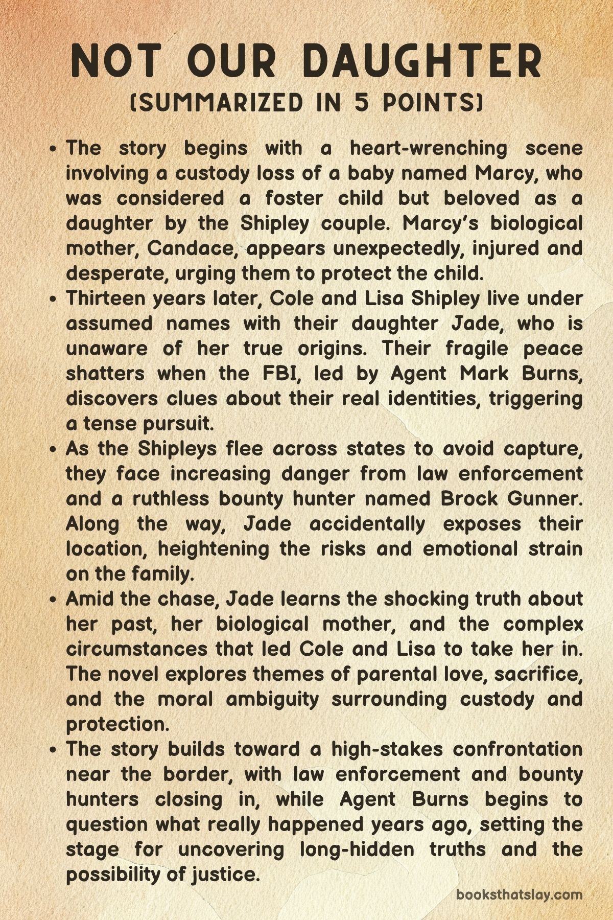 Not Our Daughter by Chad Zunker Summary