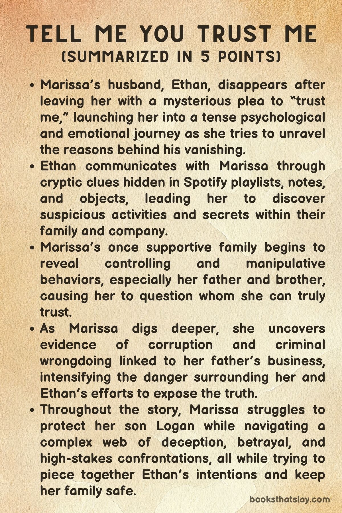 Tell Me You Trust Me by Elle Owens Summary