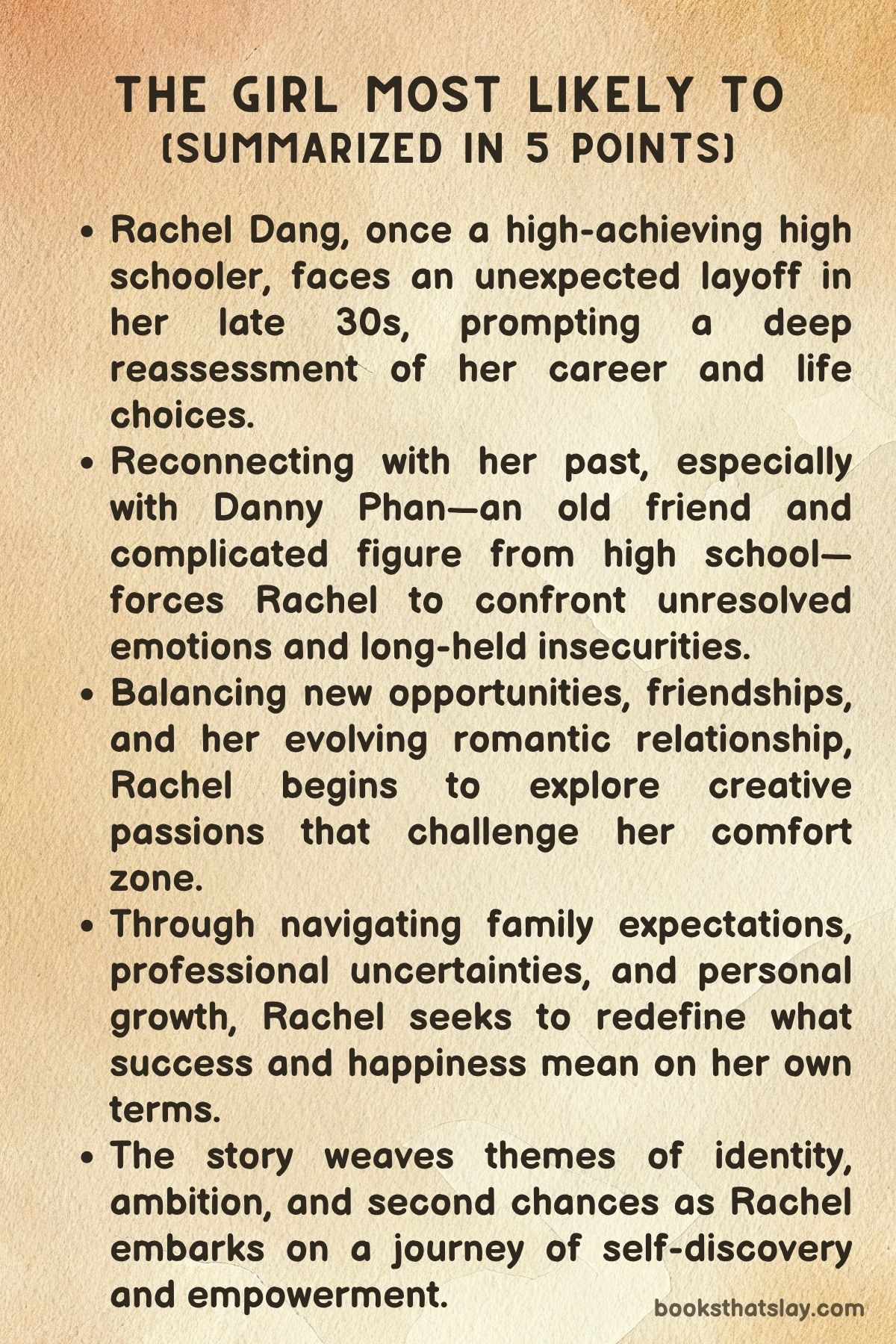 The Girl Most Likely To by Julie Tieu Summary