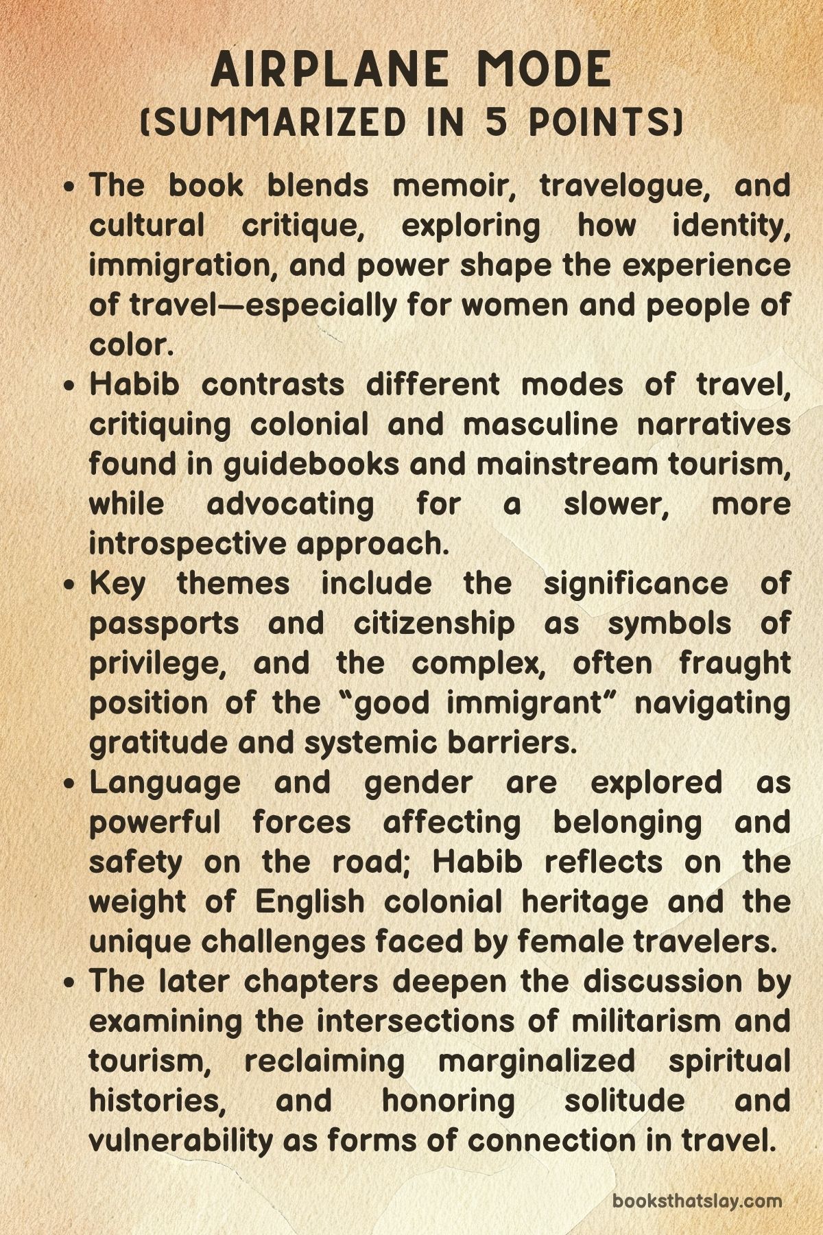 Airplane Mode by Shahnaz Habib Summary