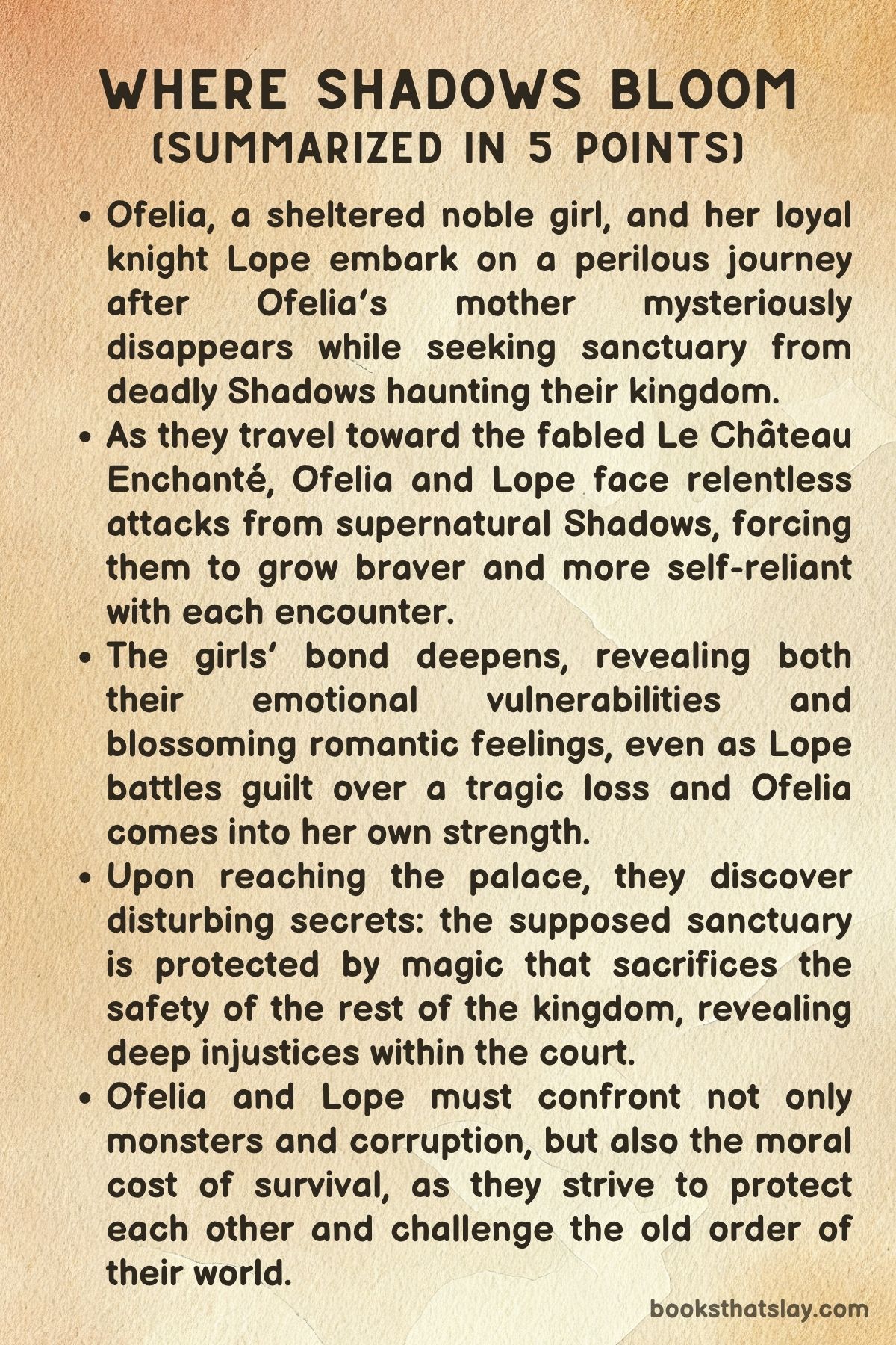 Where Shadows Bloom by Catherine Bakewell Summary