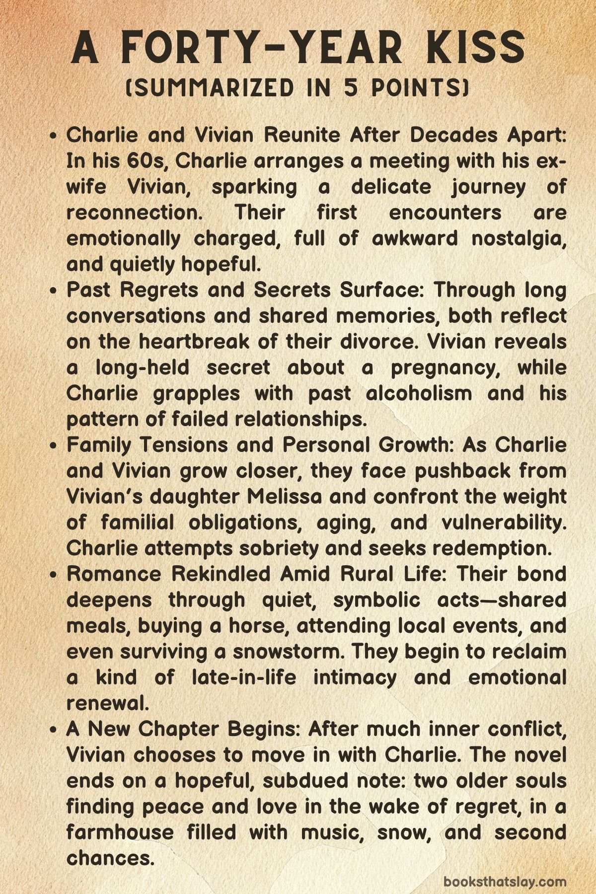 A Forty Year Kiss Summary