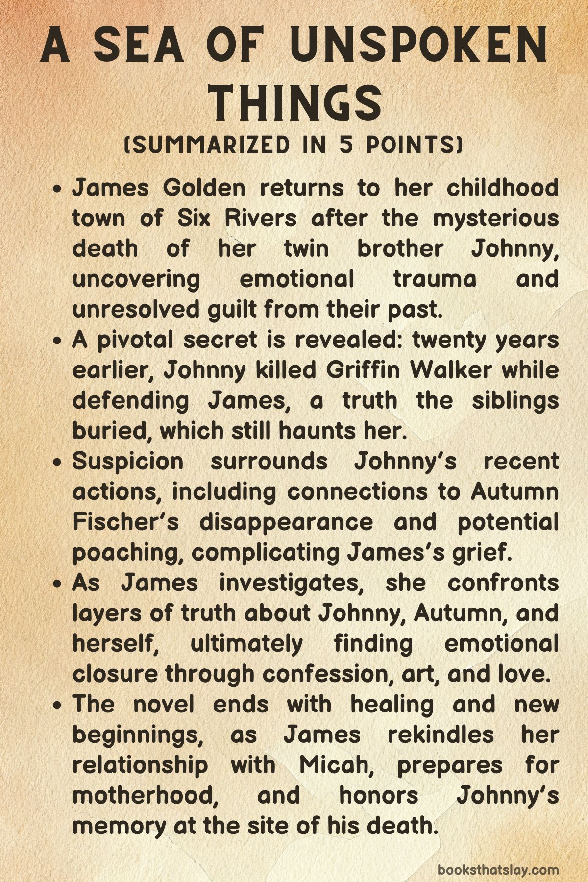 A Sea of Unspoken Things Summary