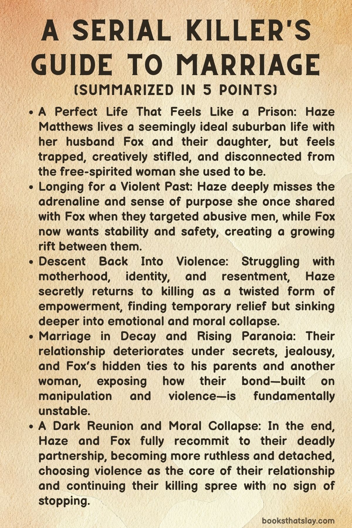 A Serial Killer’s Guide to Marriage Summary, Characters and Themes