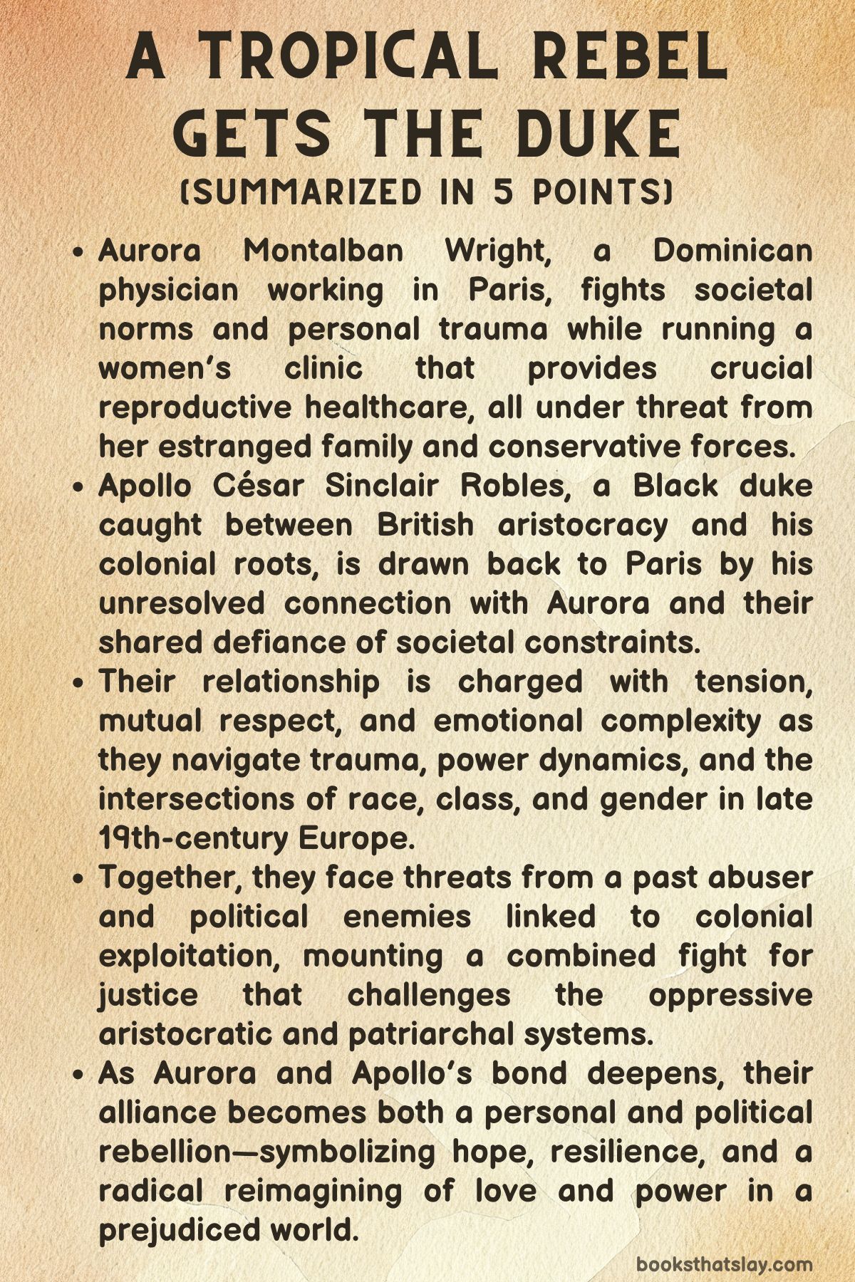 A Tropical Rebel Gets the Duke Summary, Characters and Themes
