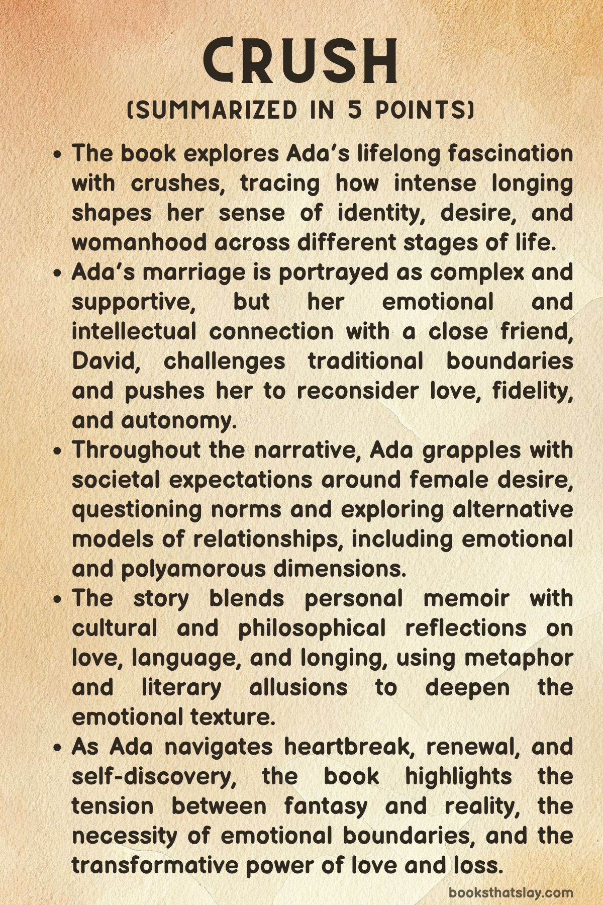 Crush by Ada Calhoun Summary
