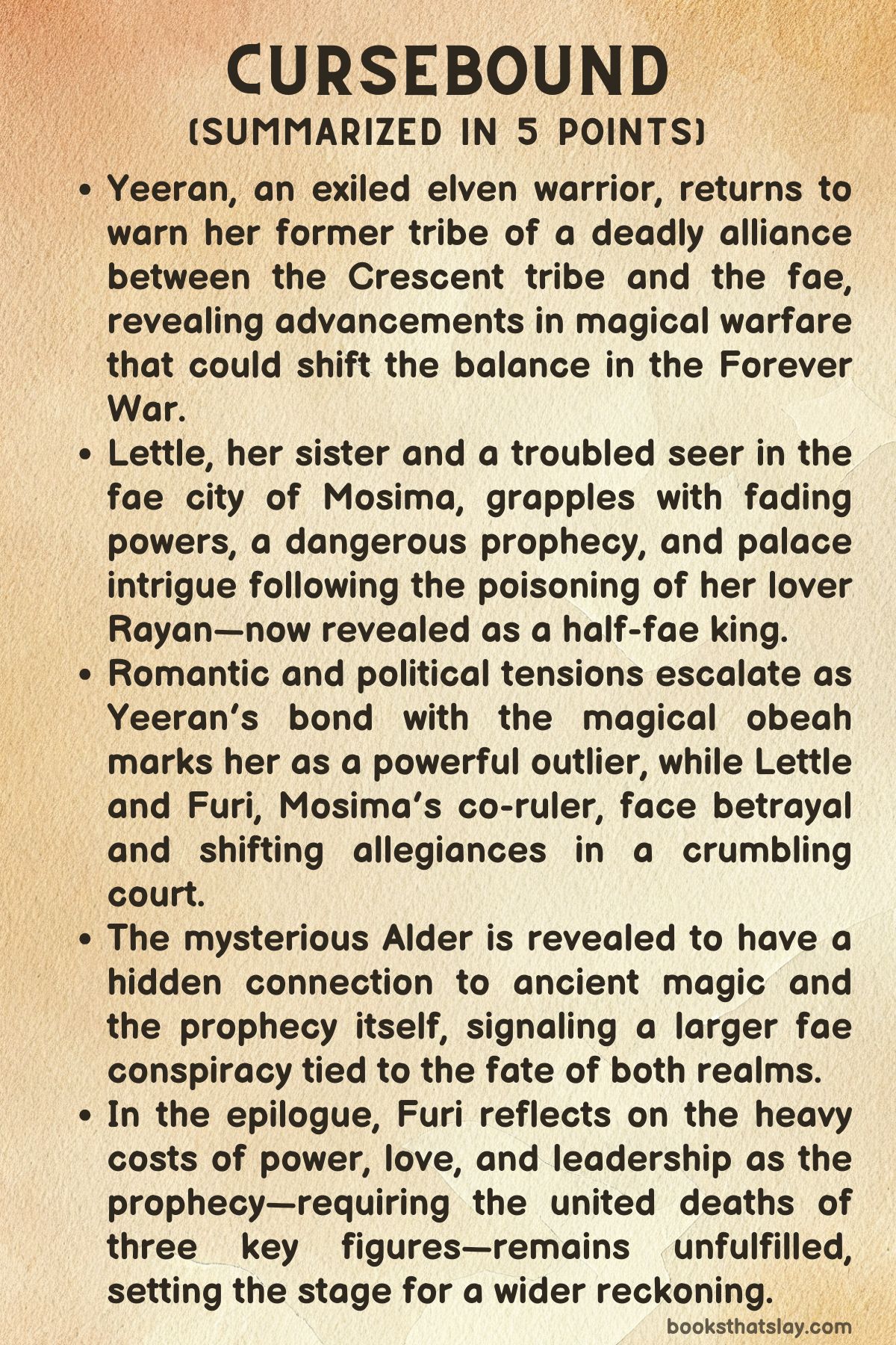 Cursebound by Saara El-Arifi Summary
