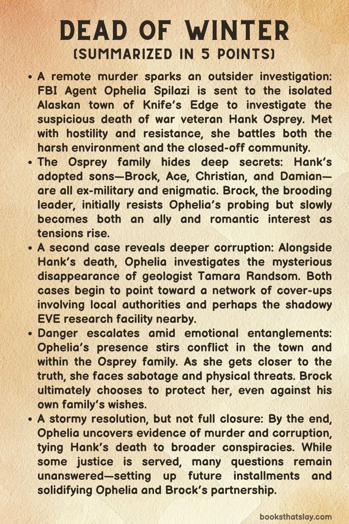 Dead of Winter by Rebecca Zanetti Summary