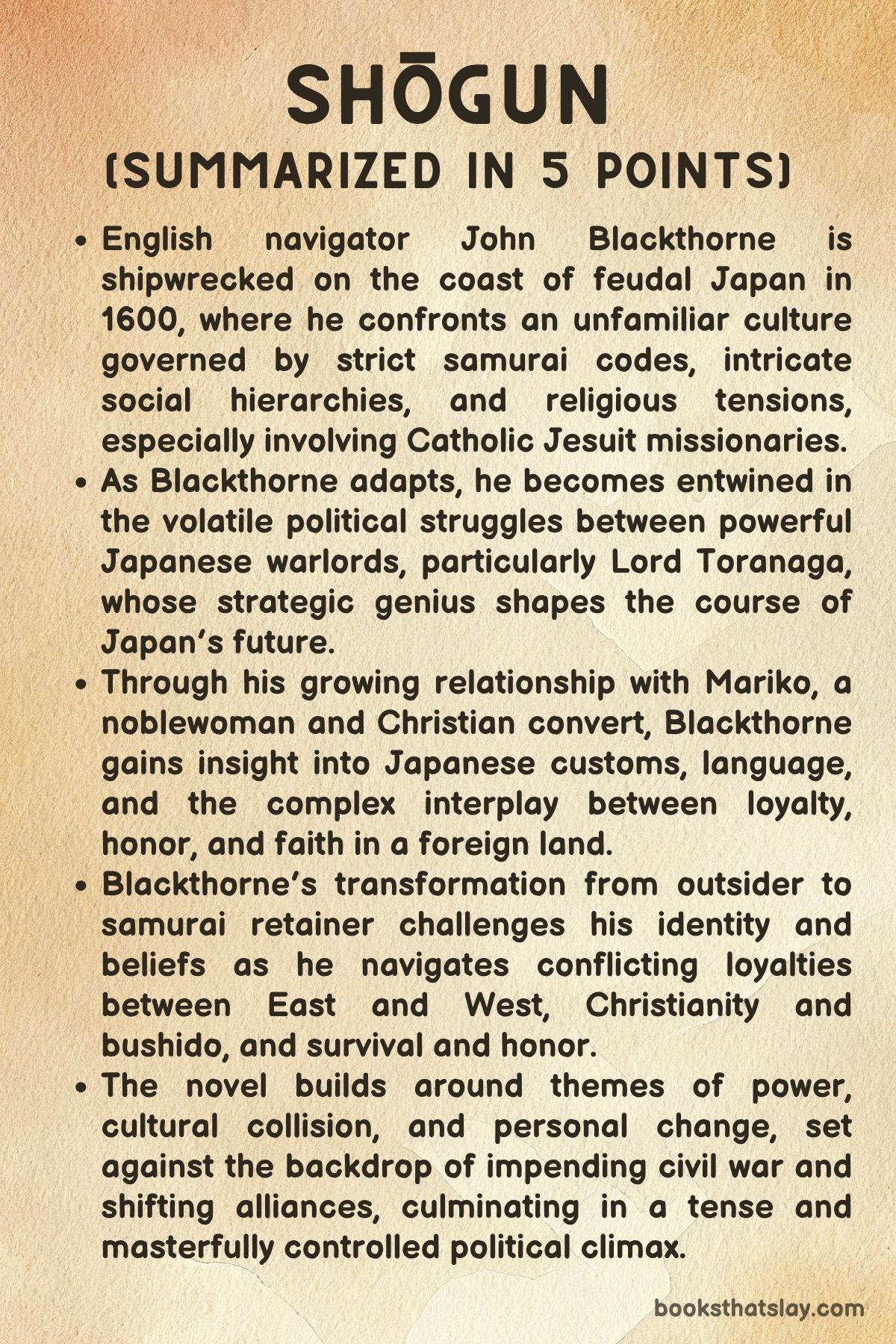 Shōgun by James Clavellis Summary