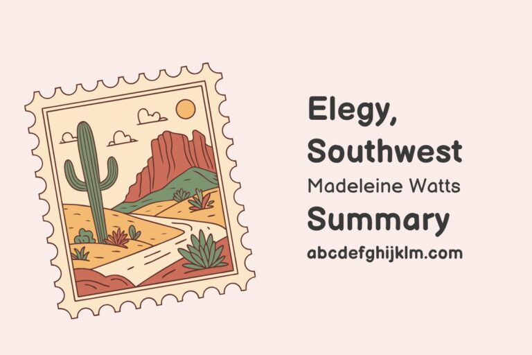 Elegy, Southwest Summary, Characters and Themes