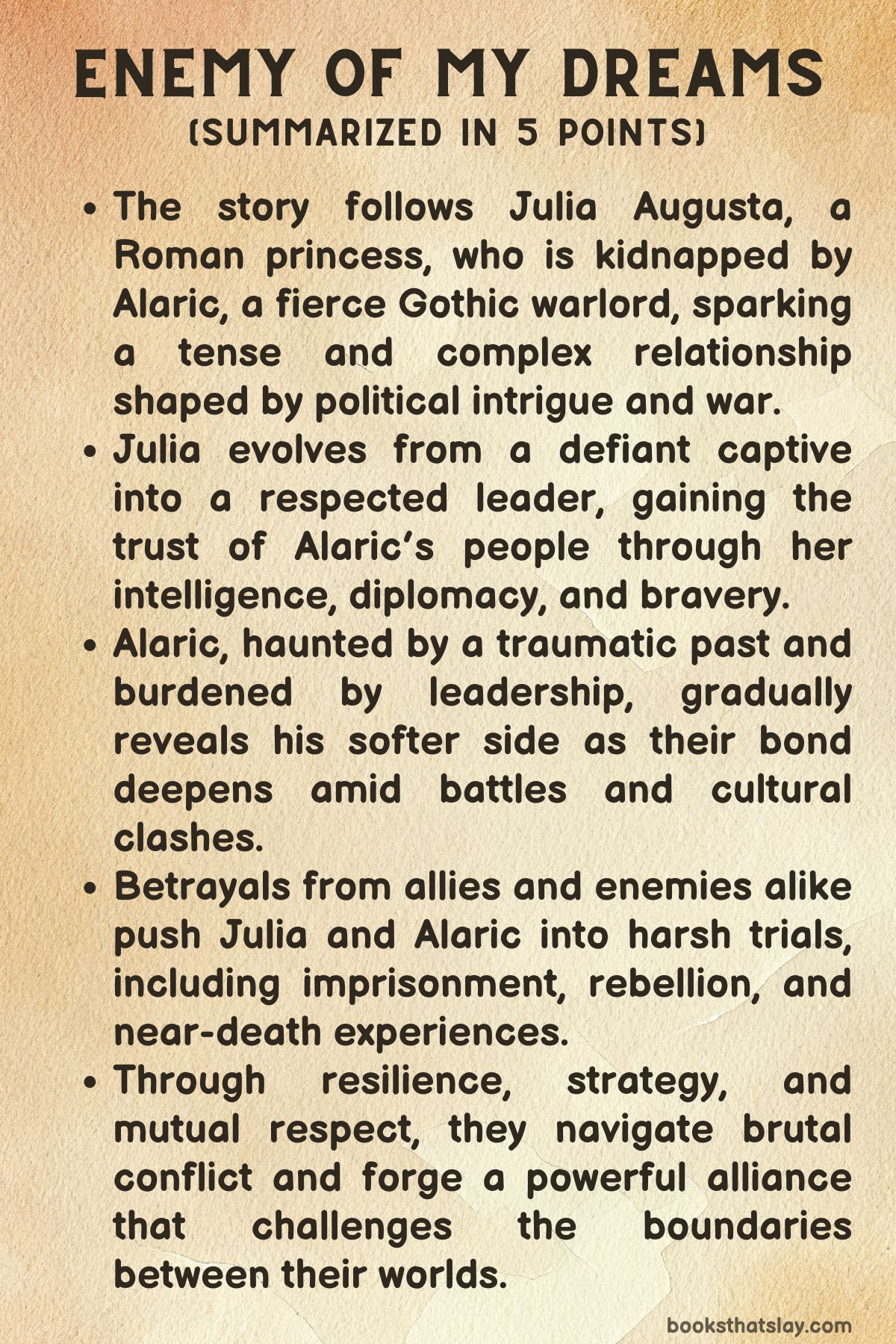 Enemy of My Dreams by Jenny Williamson Summary