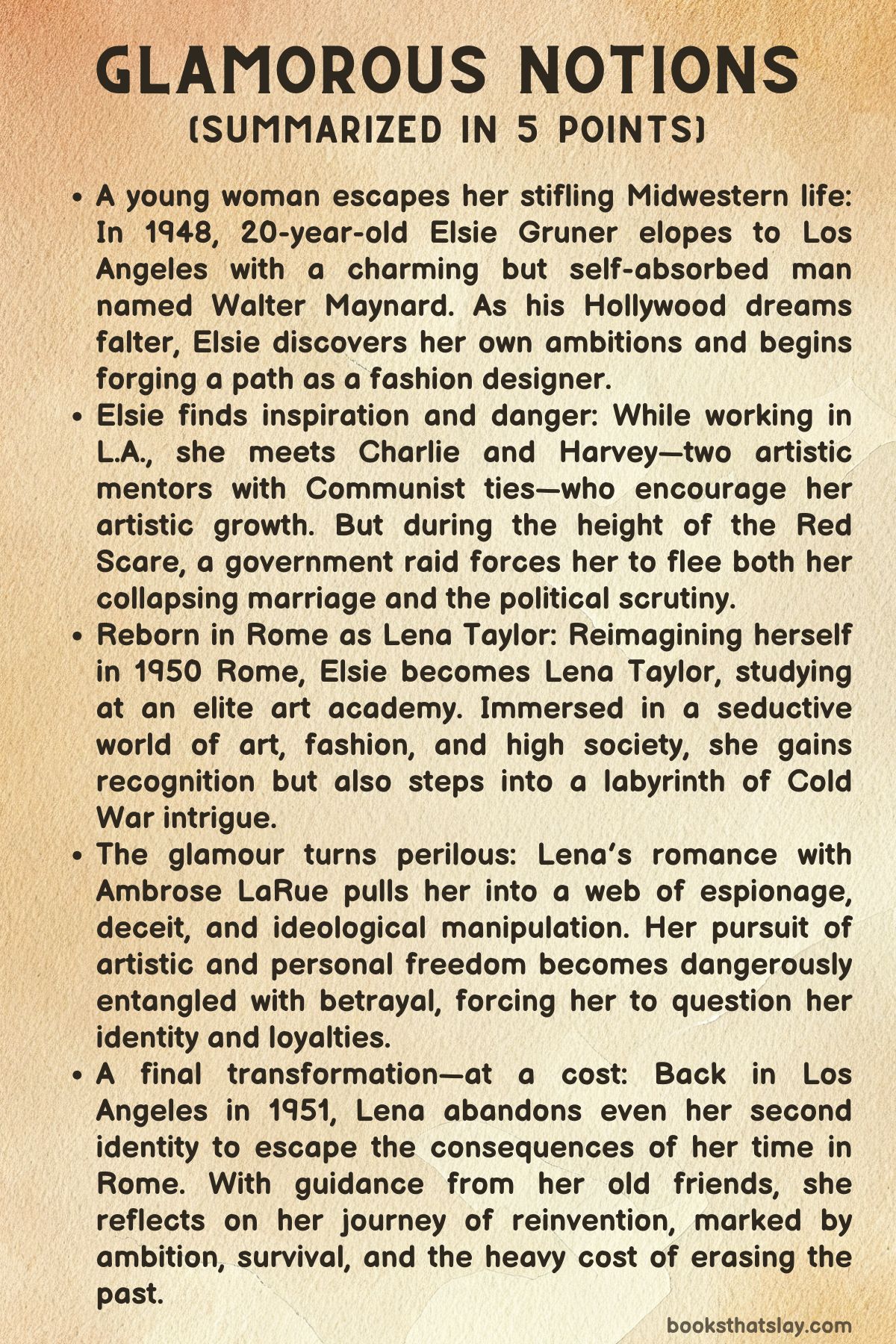 Glamorous Notions by Megan Chance Summary