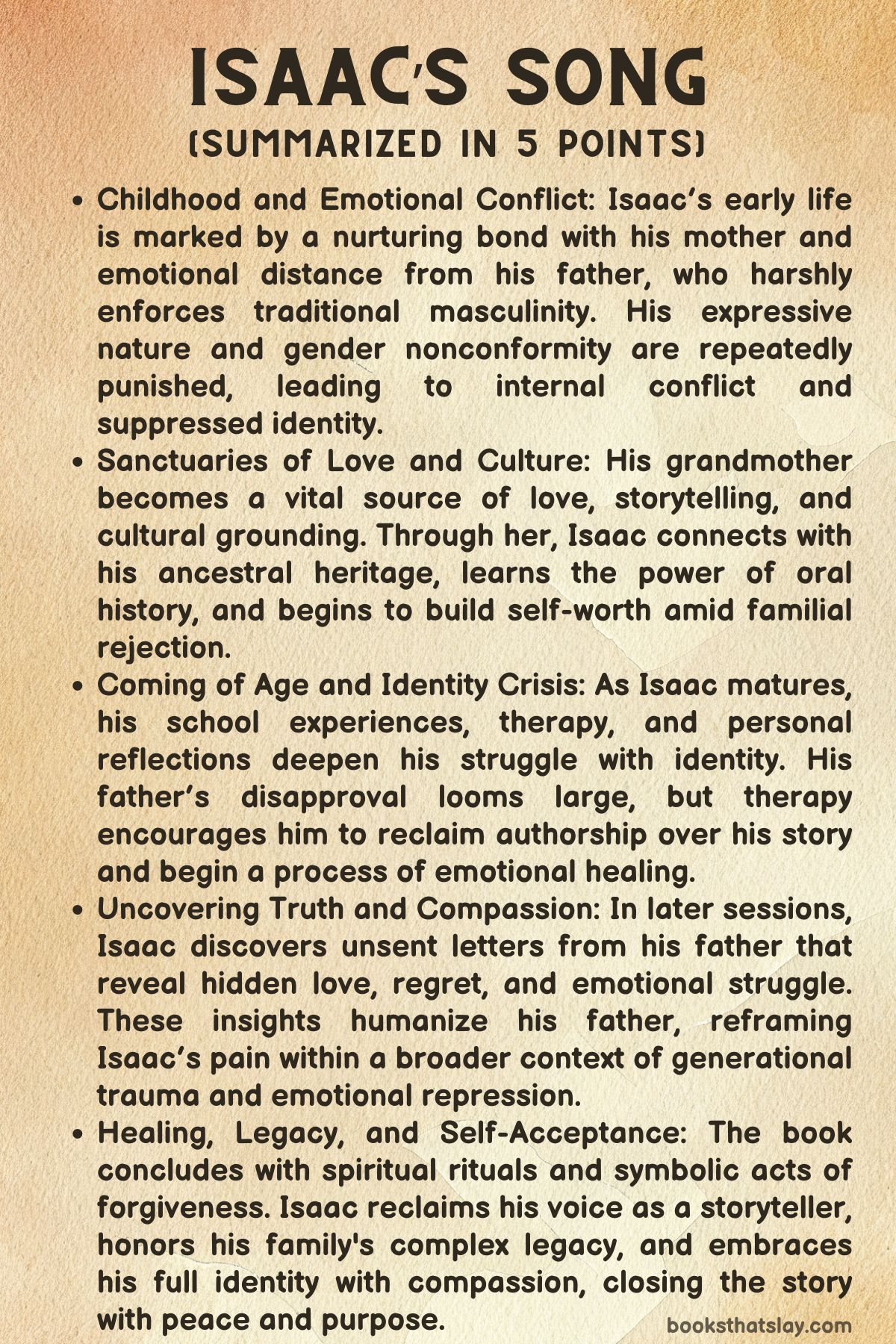 Isaac’s Song by Daniel Black Summary