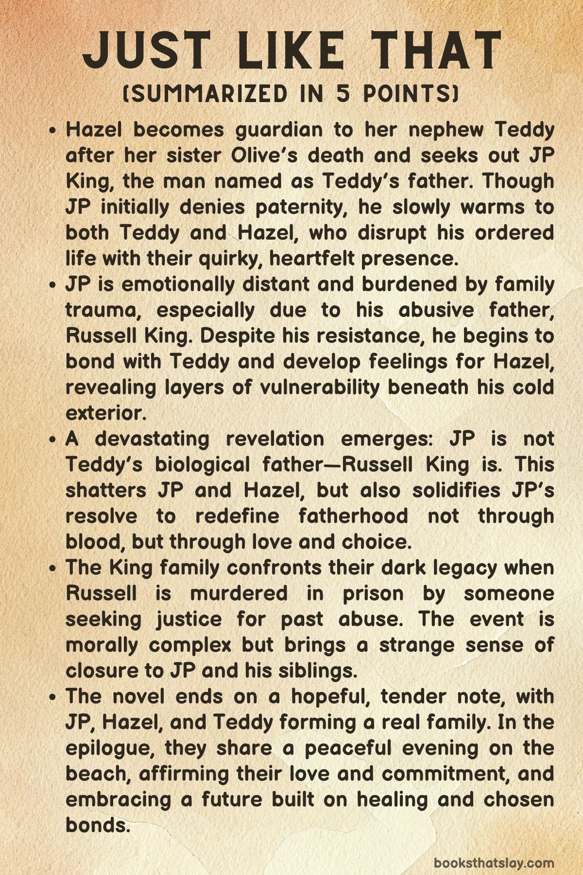 Just Like That Summary, Characters and Themes
