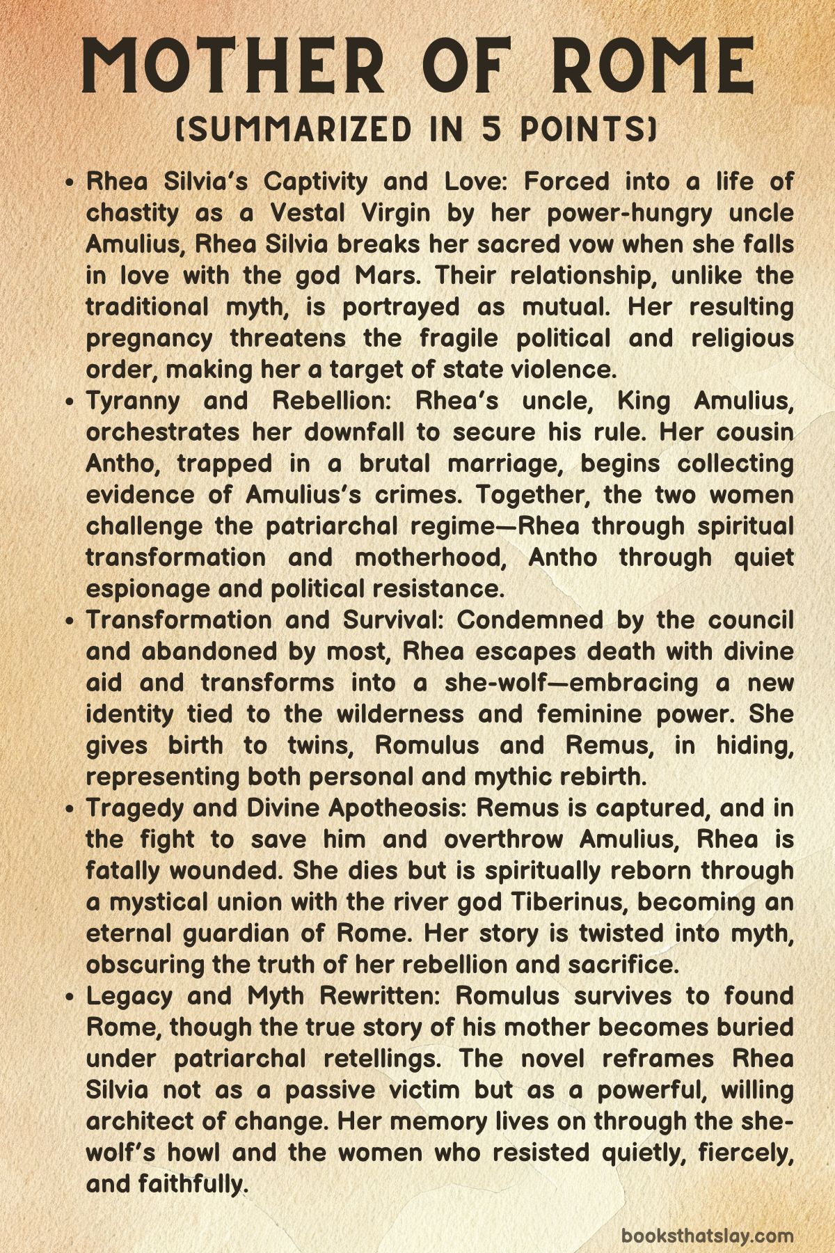 Mother of Rome by Lauren J. A. Bear Summary