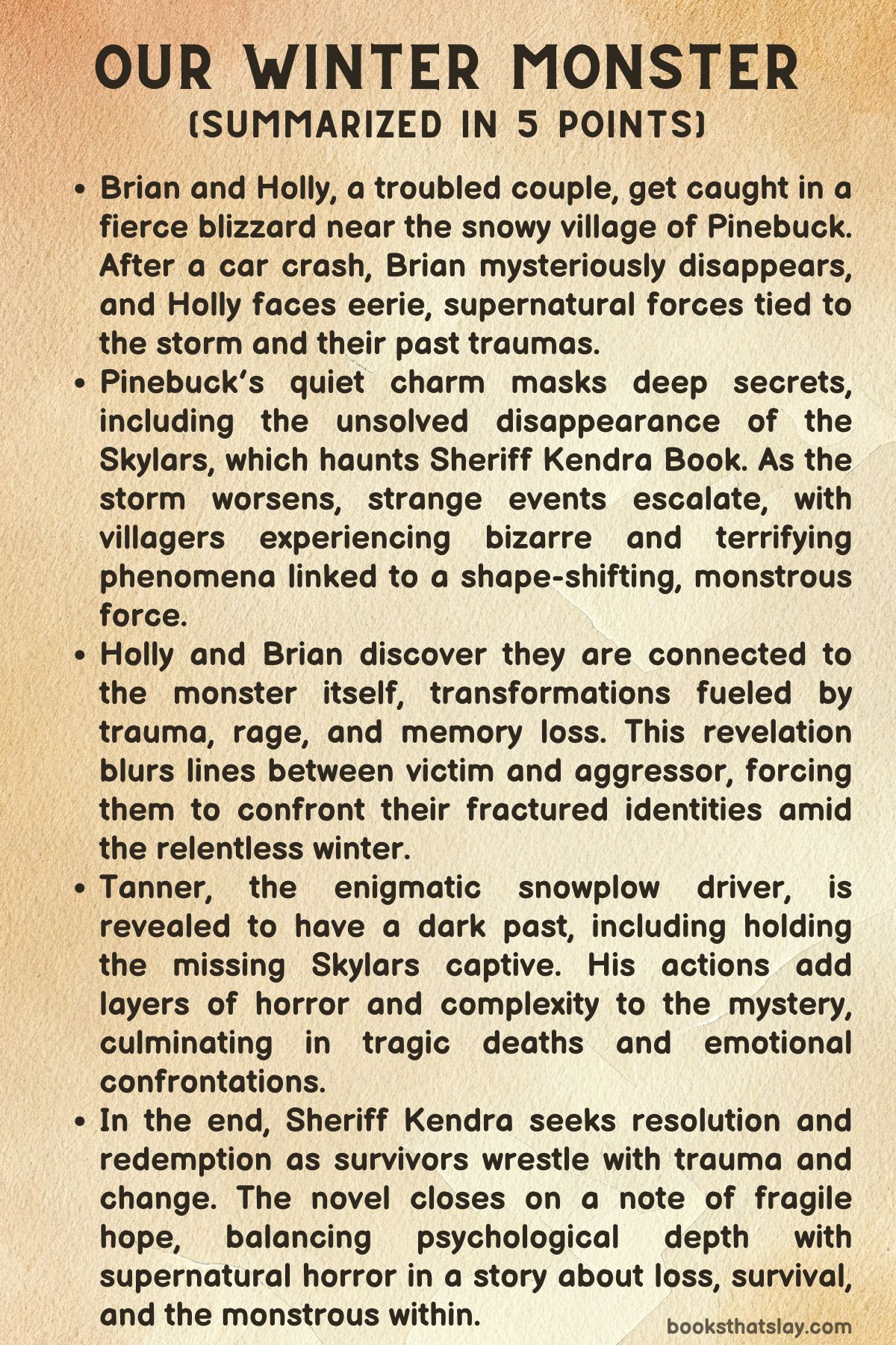 Our Winter Monster by Dennis Mahoney Summary