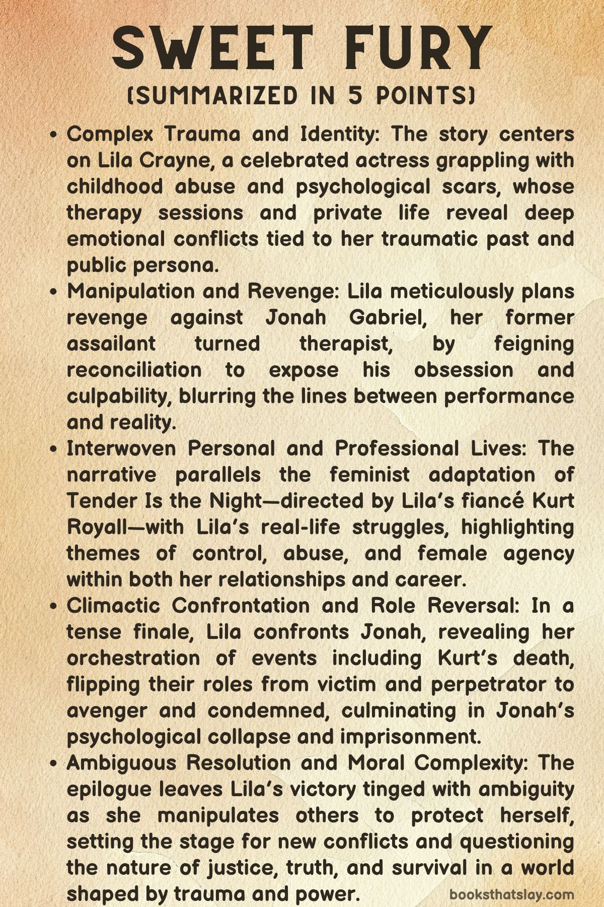 Sweet Fury by Sash Bischoff Summary