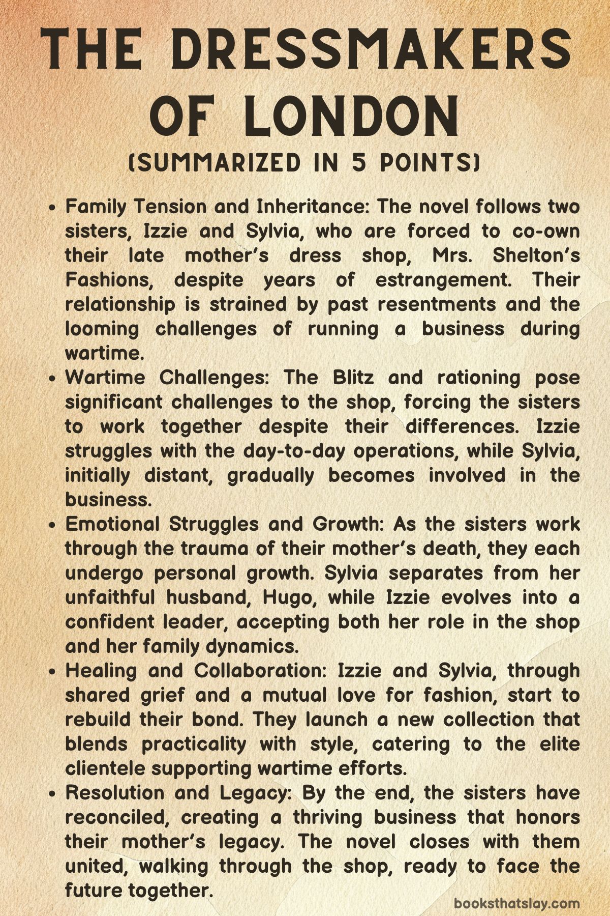 The Dressmakers of London by Julia Kelly Summary