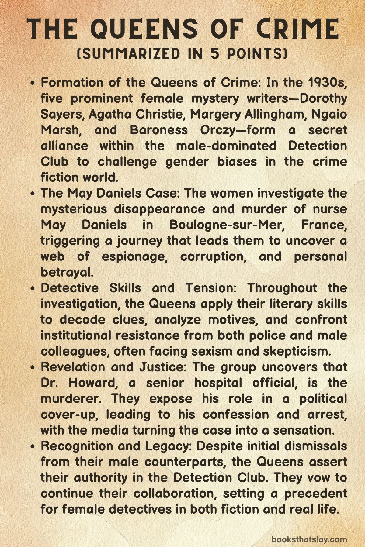 The Queens of Crime by Marie Benedict Summary