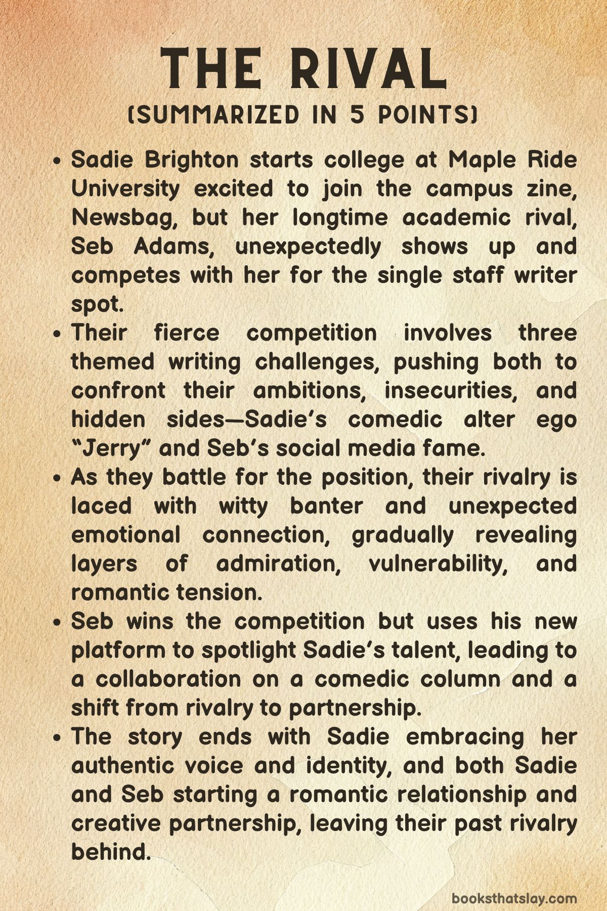 the rival by emma lord summary
