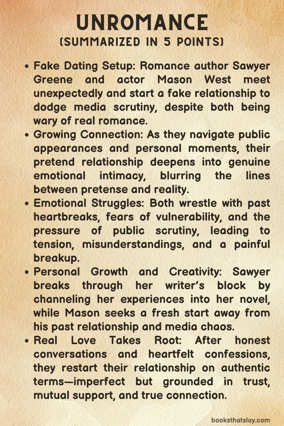 Unromance by Erin Connor Summary