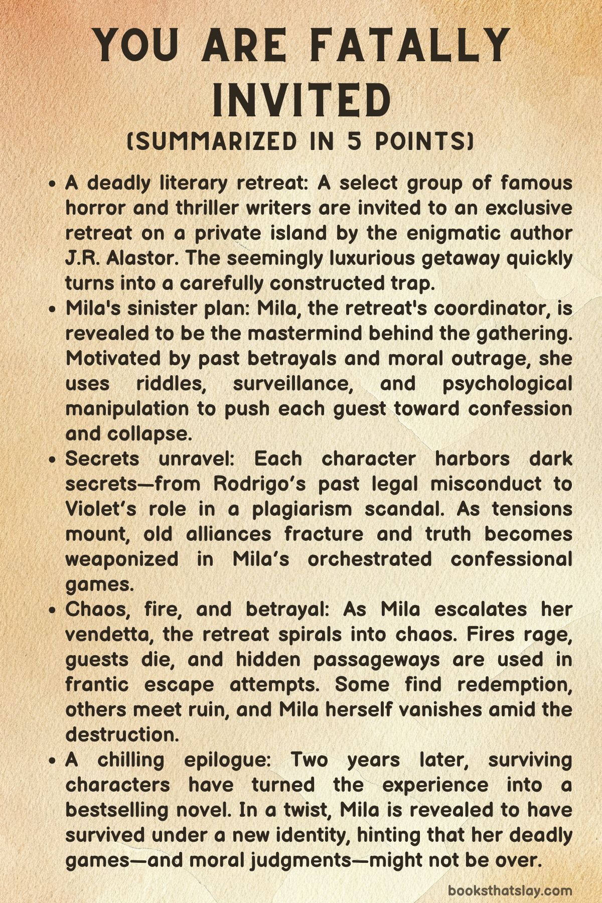 You Are Fatally Invited by Ande Pliego Summary