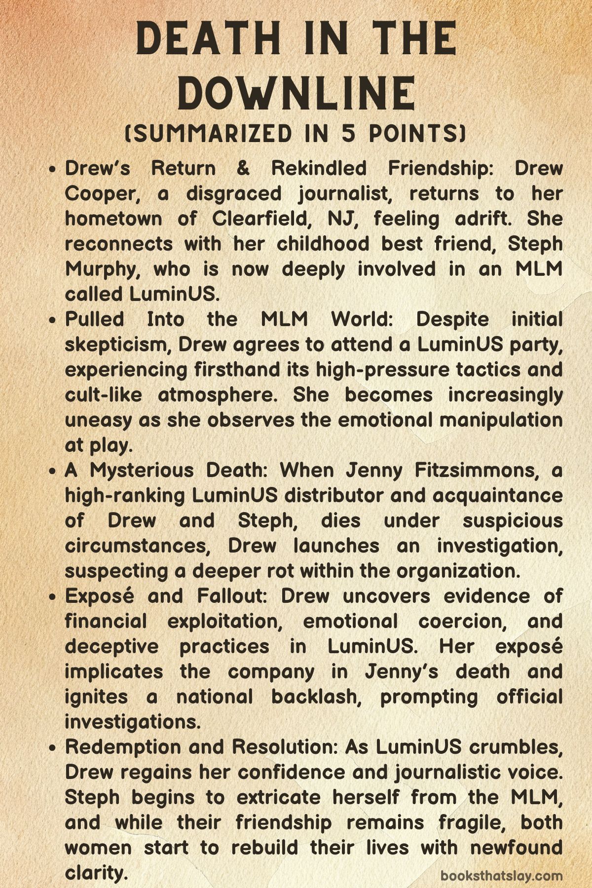 Death in the Downline by Maria Abrams Summary