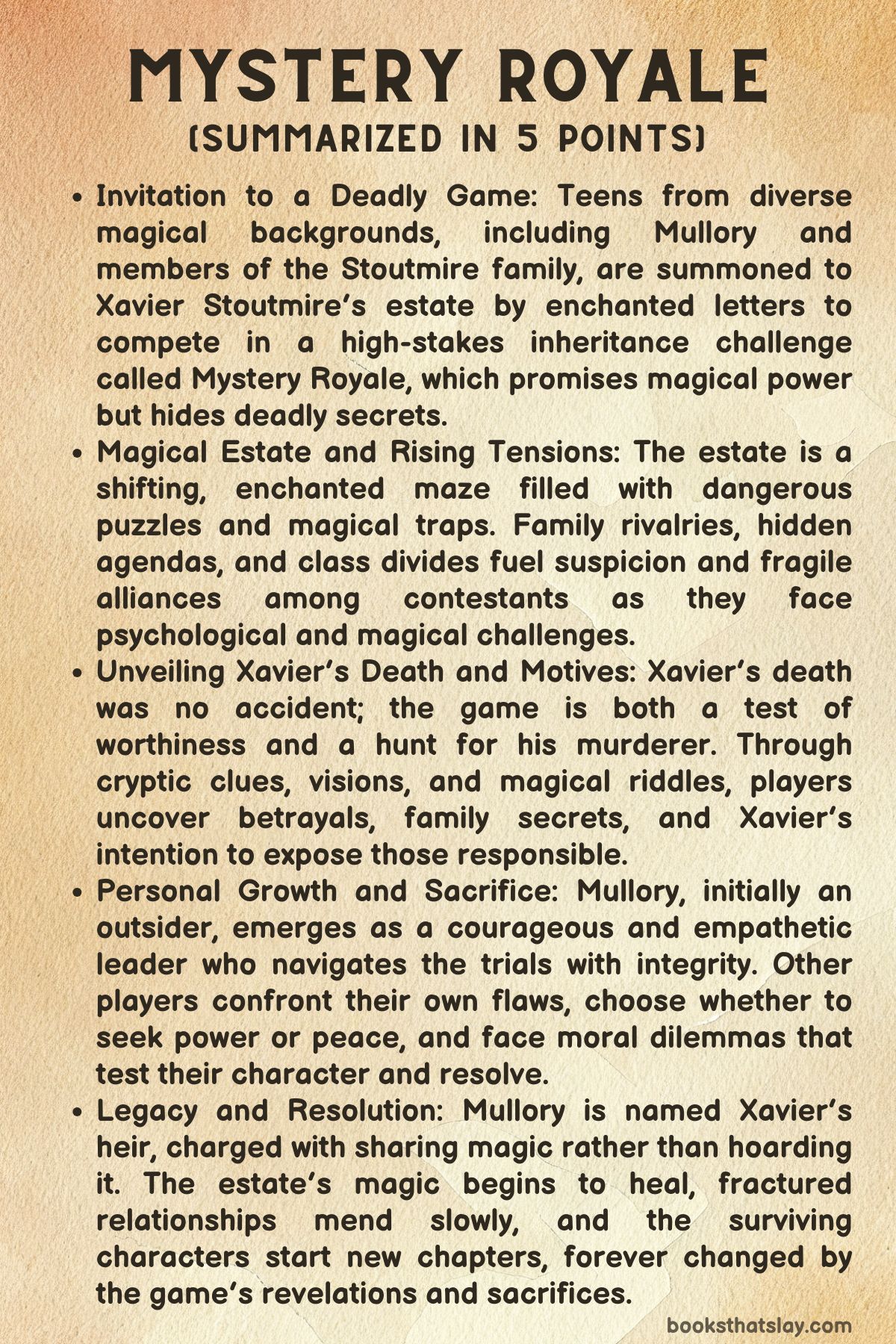 Mystery Royale by Kaitlyn Cavalancia Summary