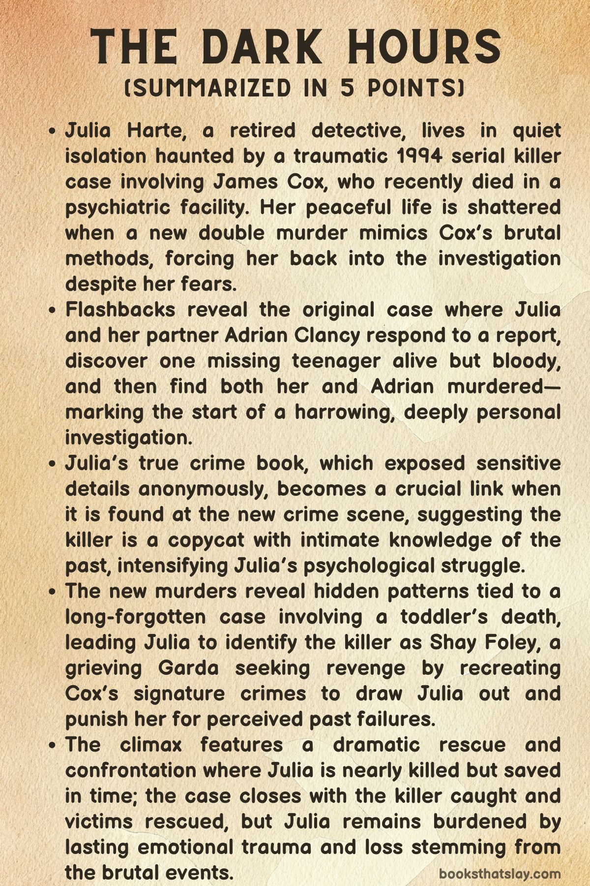 The Dark Hours by Amy Jordan Summary