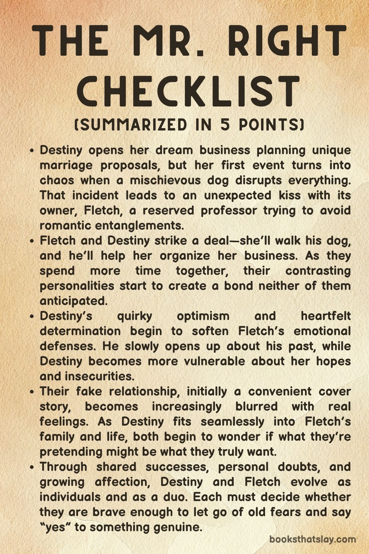 The Mr Right Checklist by Melissa Foster Summary