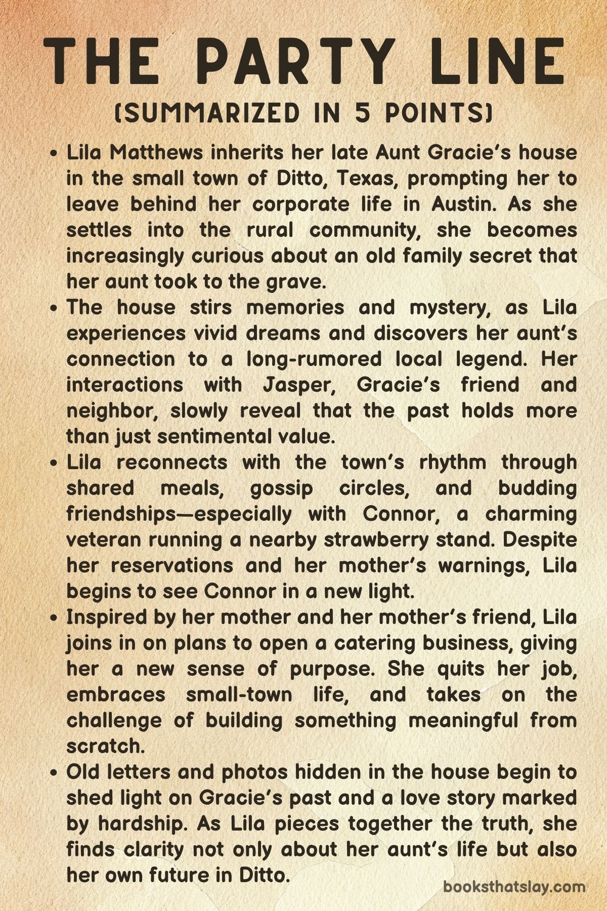 The Party Line by Carolyn Brown Summary