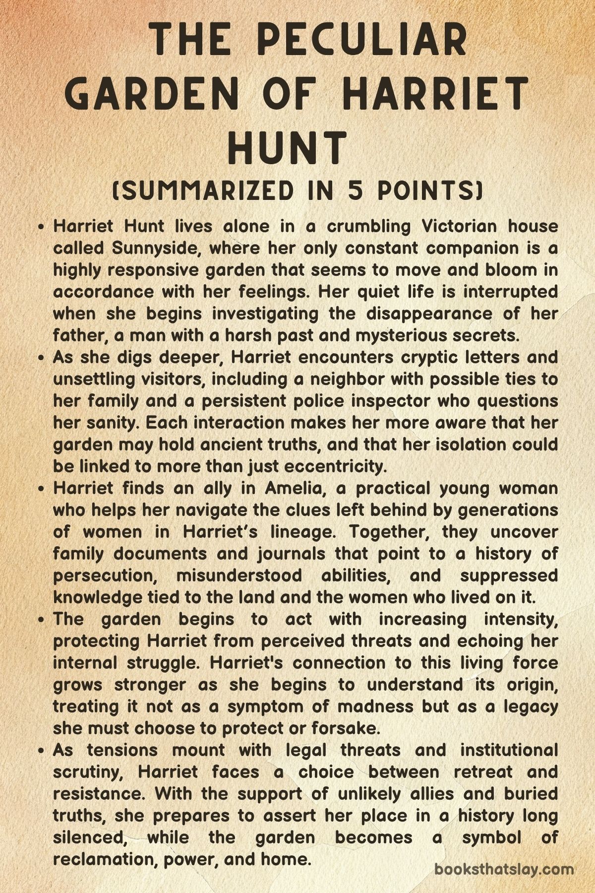 The Peculiar Garden of Harriet Hunt by Chelsea Iversen Summary