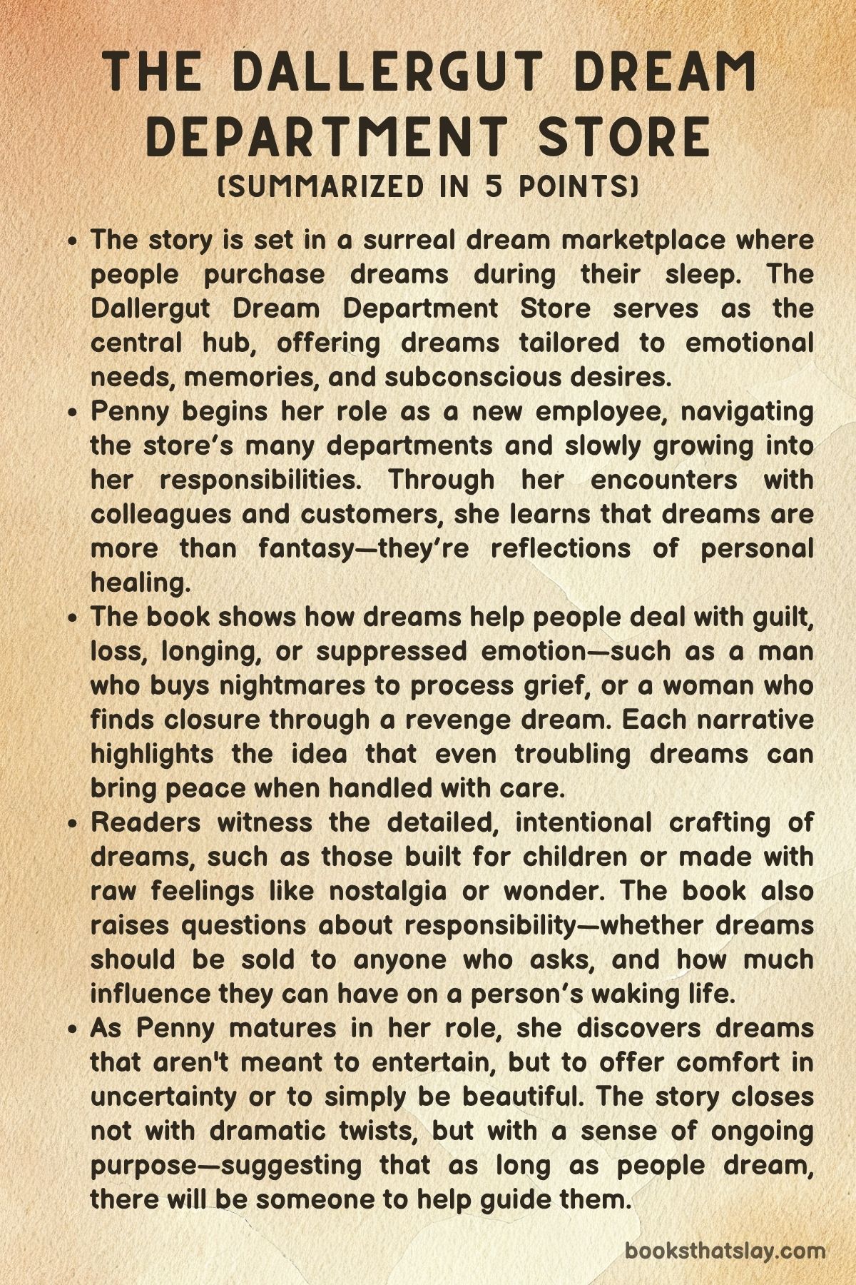 The Dallergut Dream Department Store by Miye Lee summary