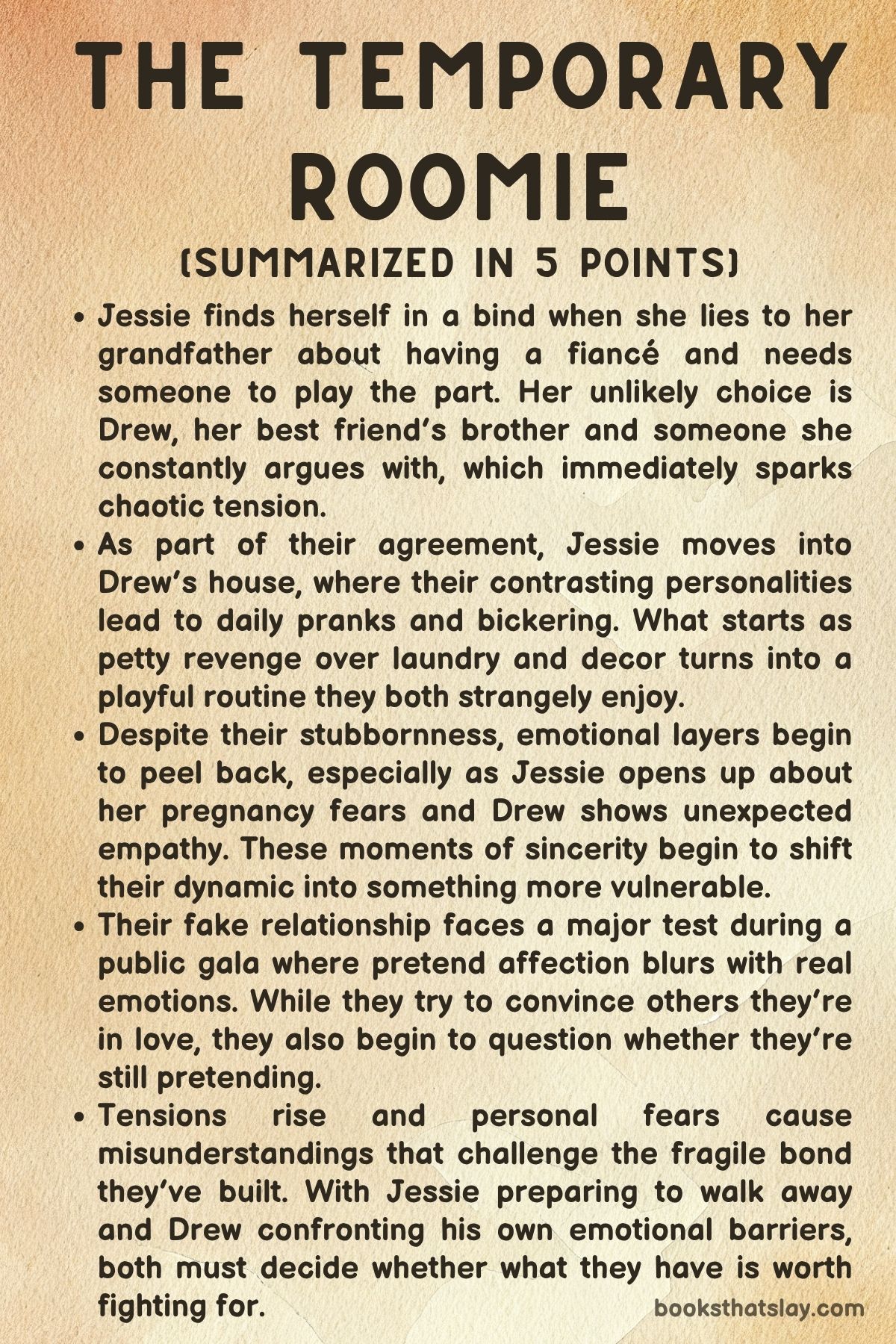 The Temporary Roomie by Sarah Adams Summary