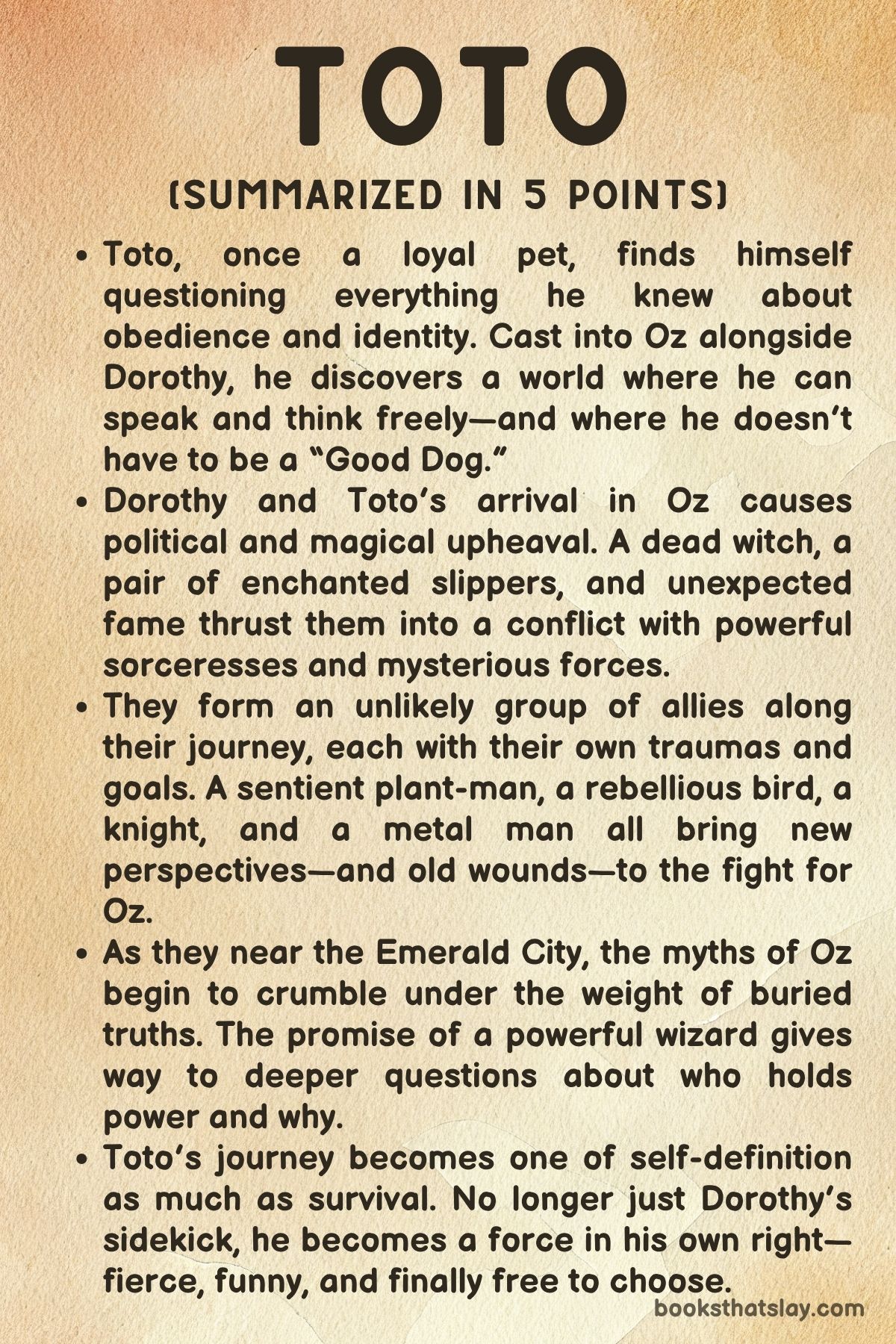 Toto by A. J. Hackwith Summary