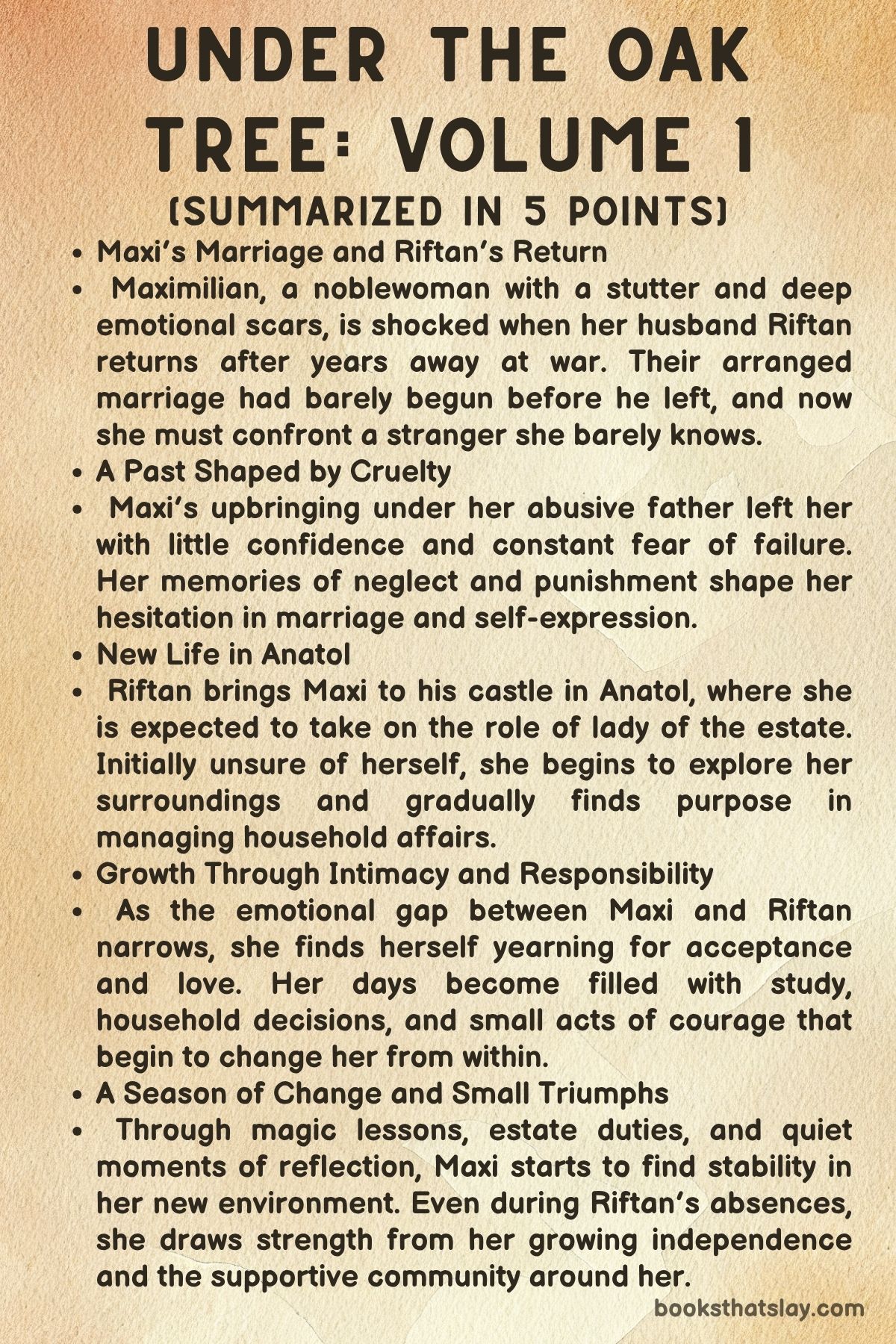 Under the Oak Tree by Suji Kim Summary