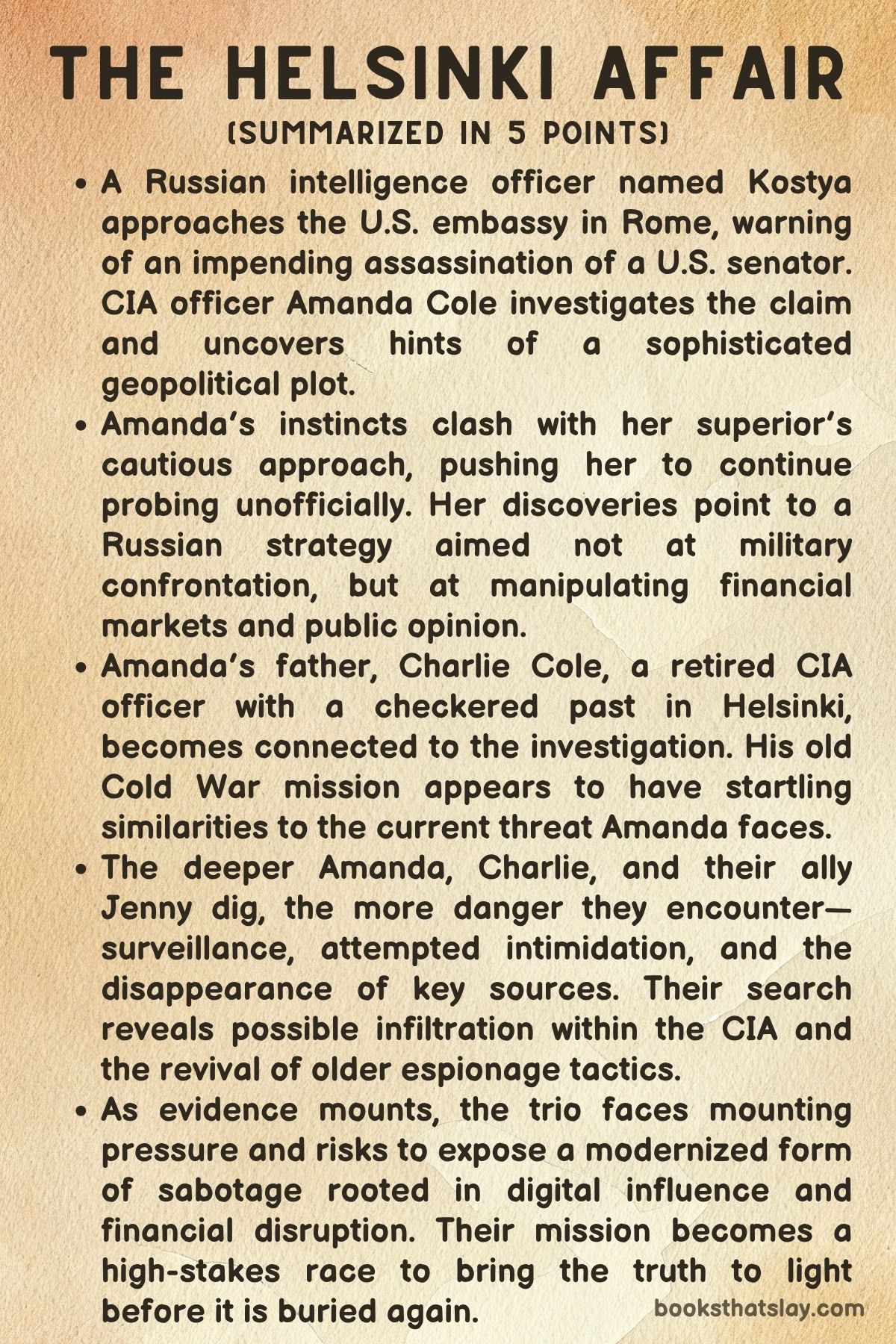 The Helsinki Affair by Anna Pitoniak summary