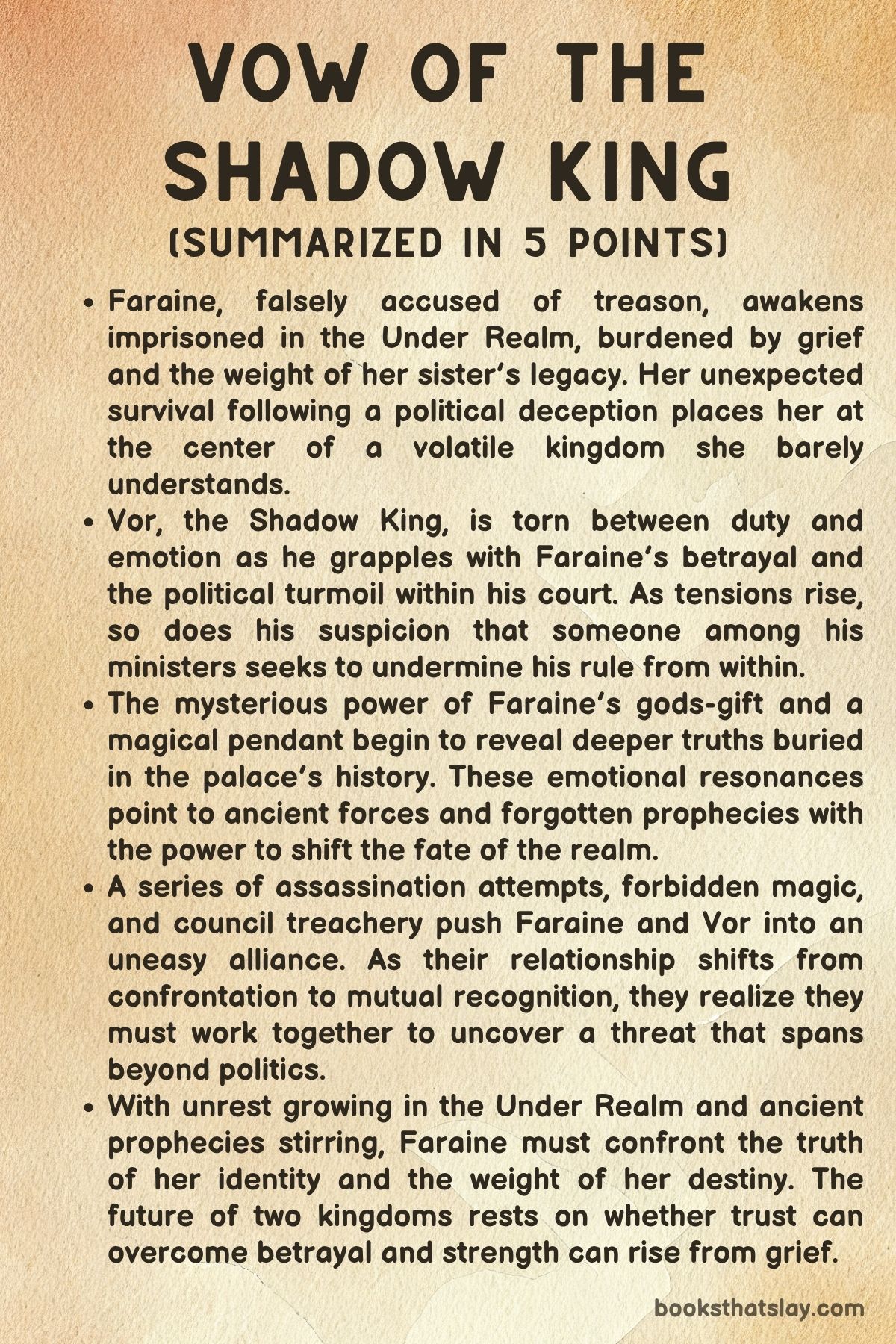 Vow of the Shadow King by Sylvia Mercedes Summary
