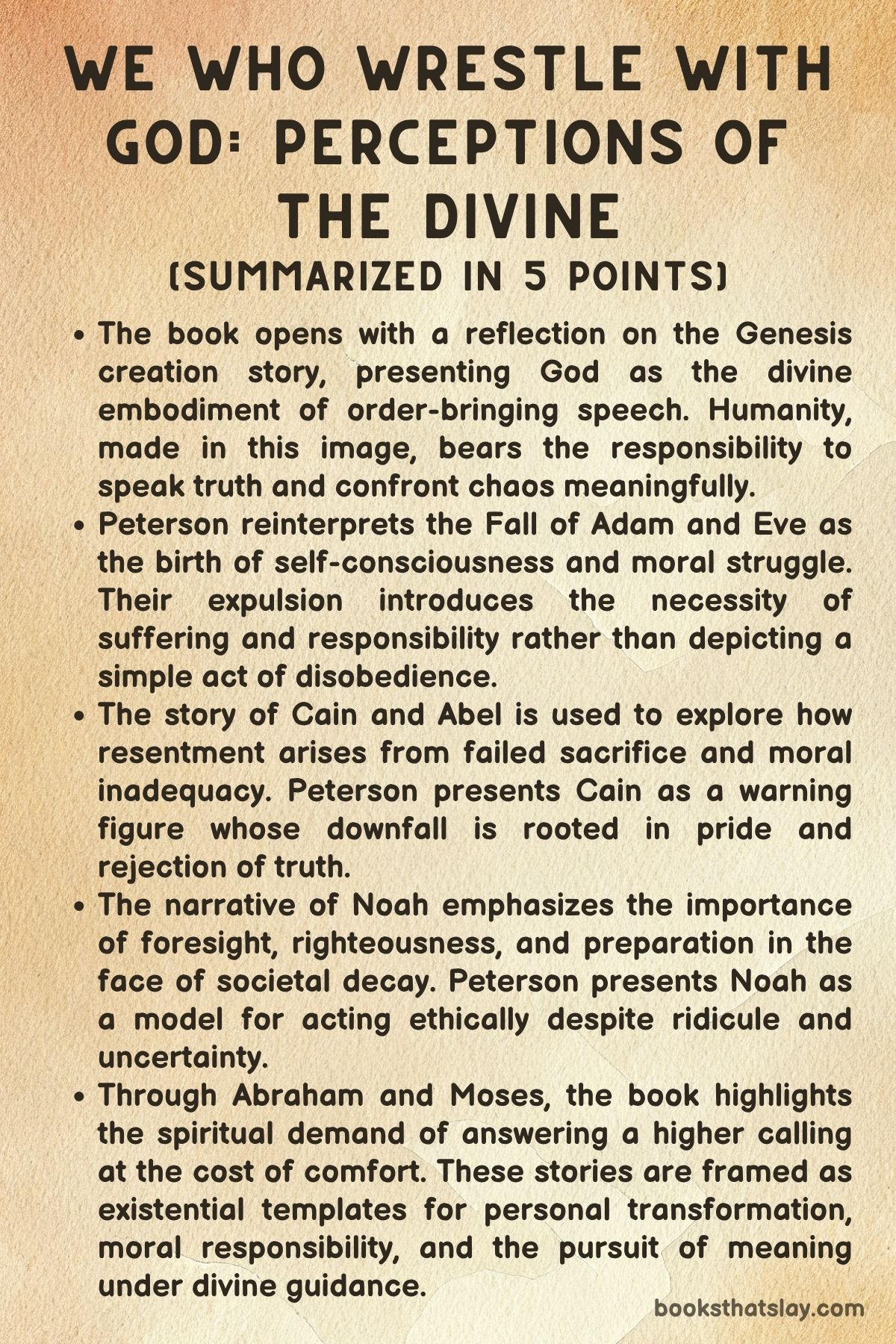 We Who Wrestle with God by Jordan Peterson Summary