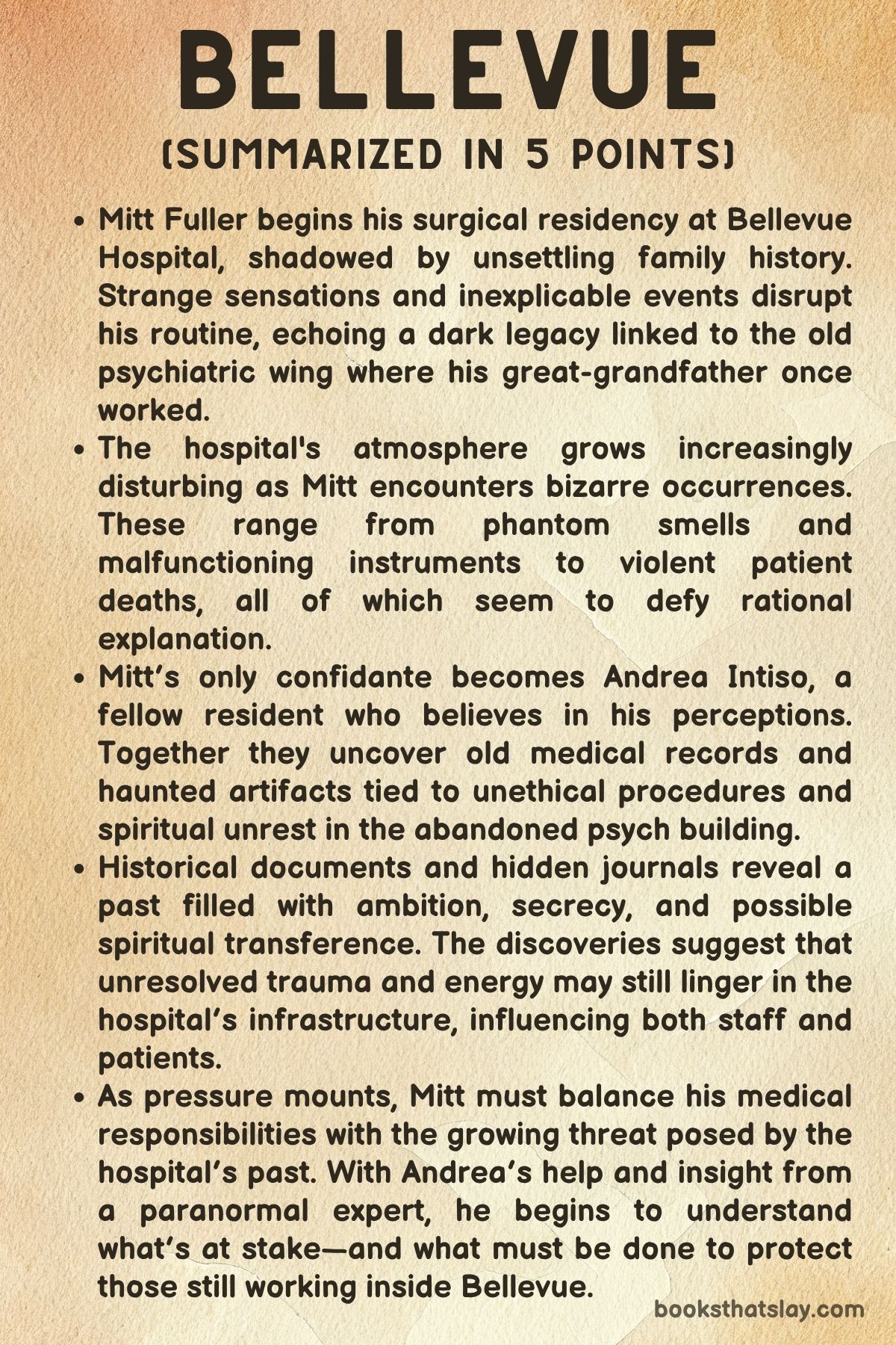 Bellevue by Robin Cook summary