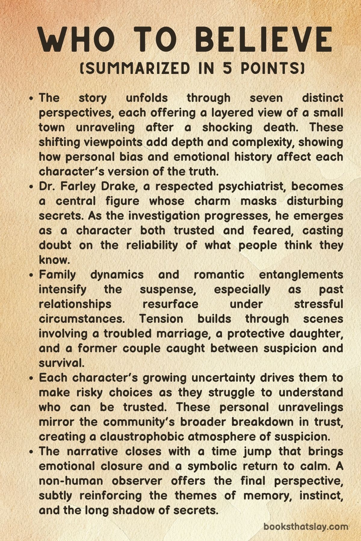 Who to Believe by Edwin Hill Summary