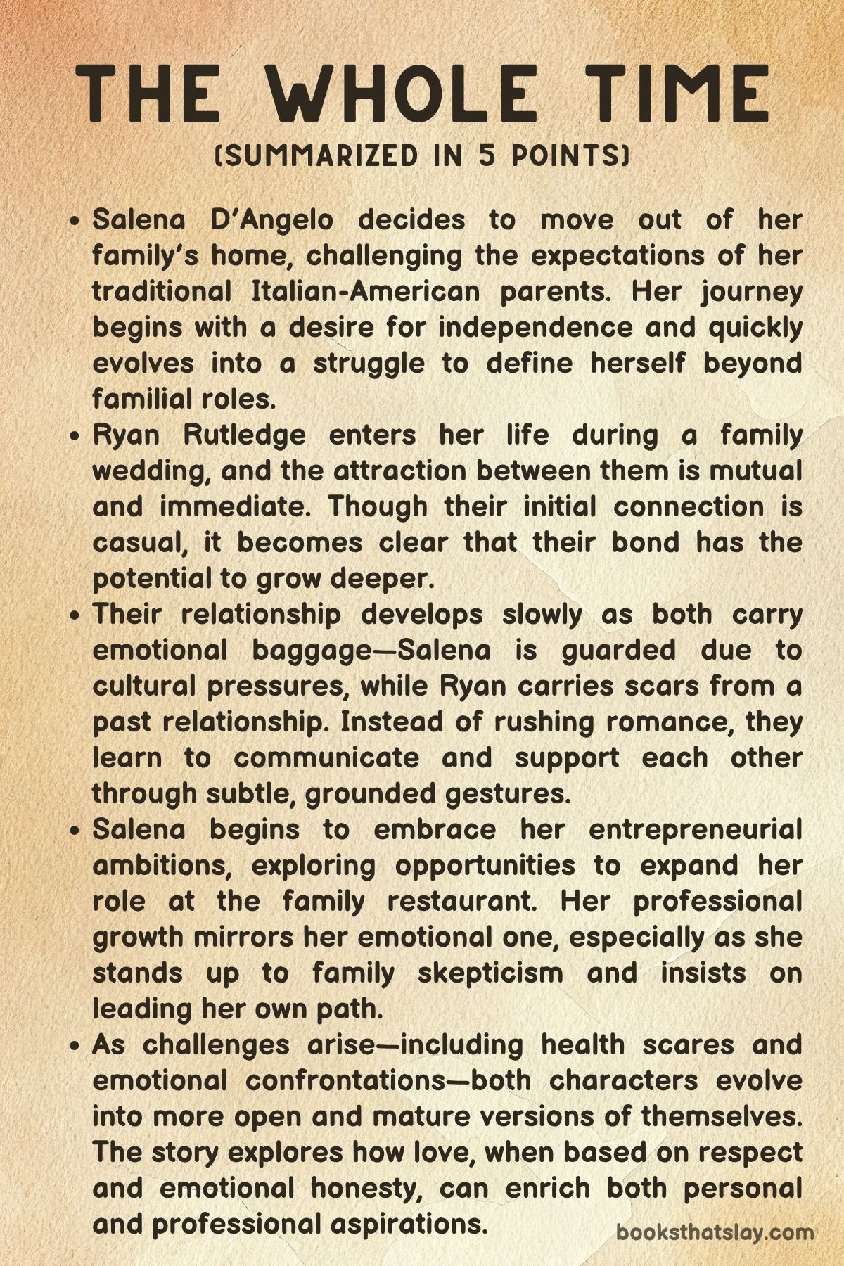 The Whole Time by Catherine Bybee summary