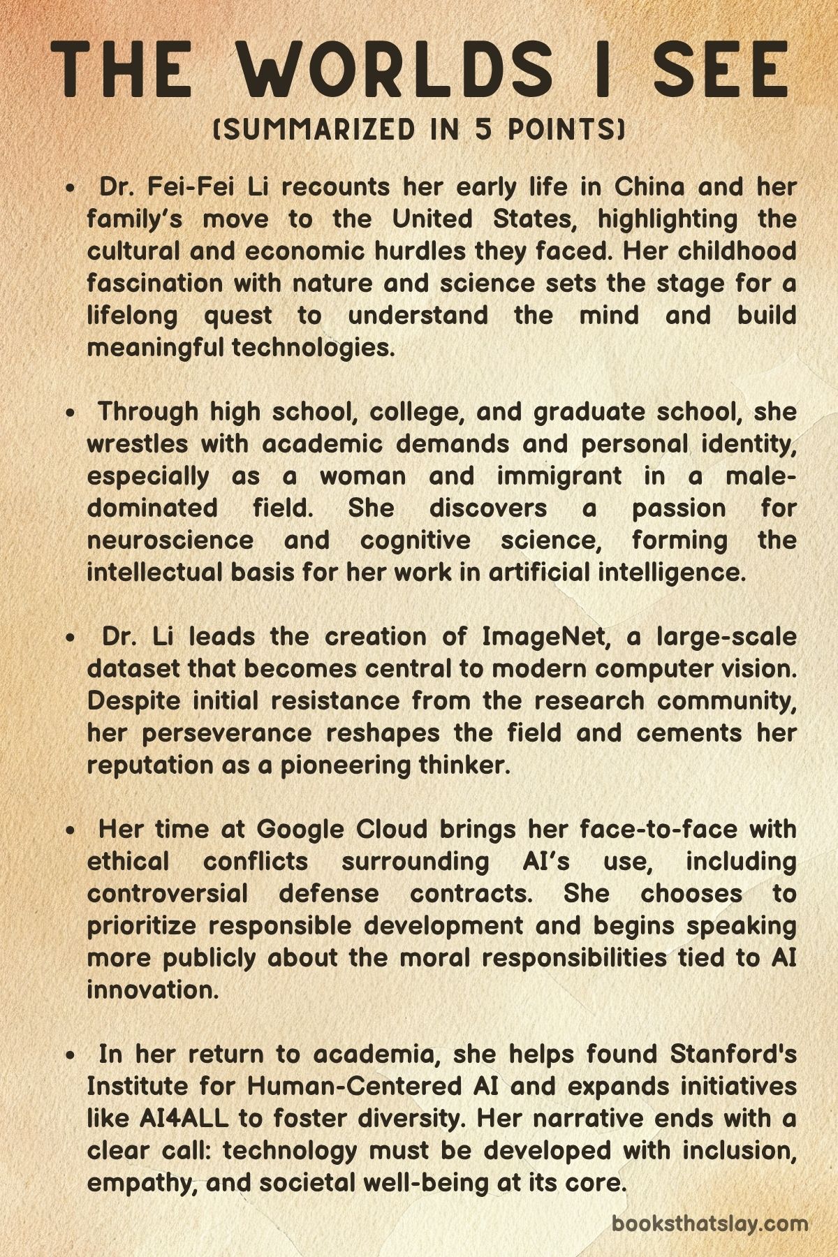 The Worlds I See by Dr. Fei-Fei Li summary